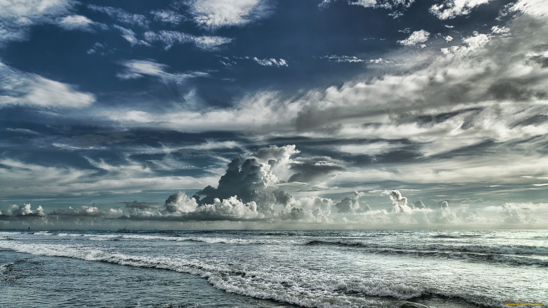 природа, моря, океаны, облака, море, небо