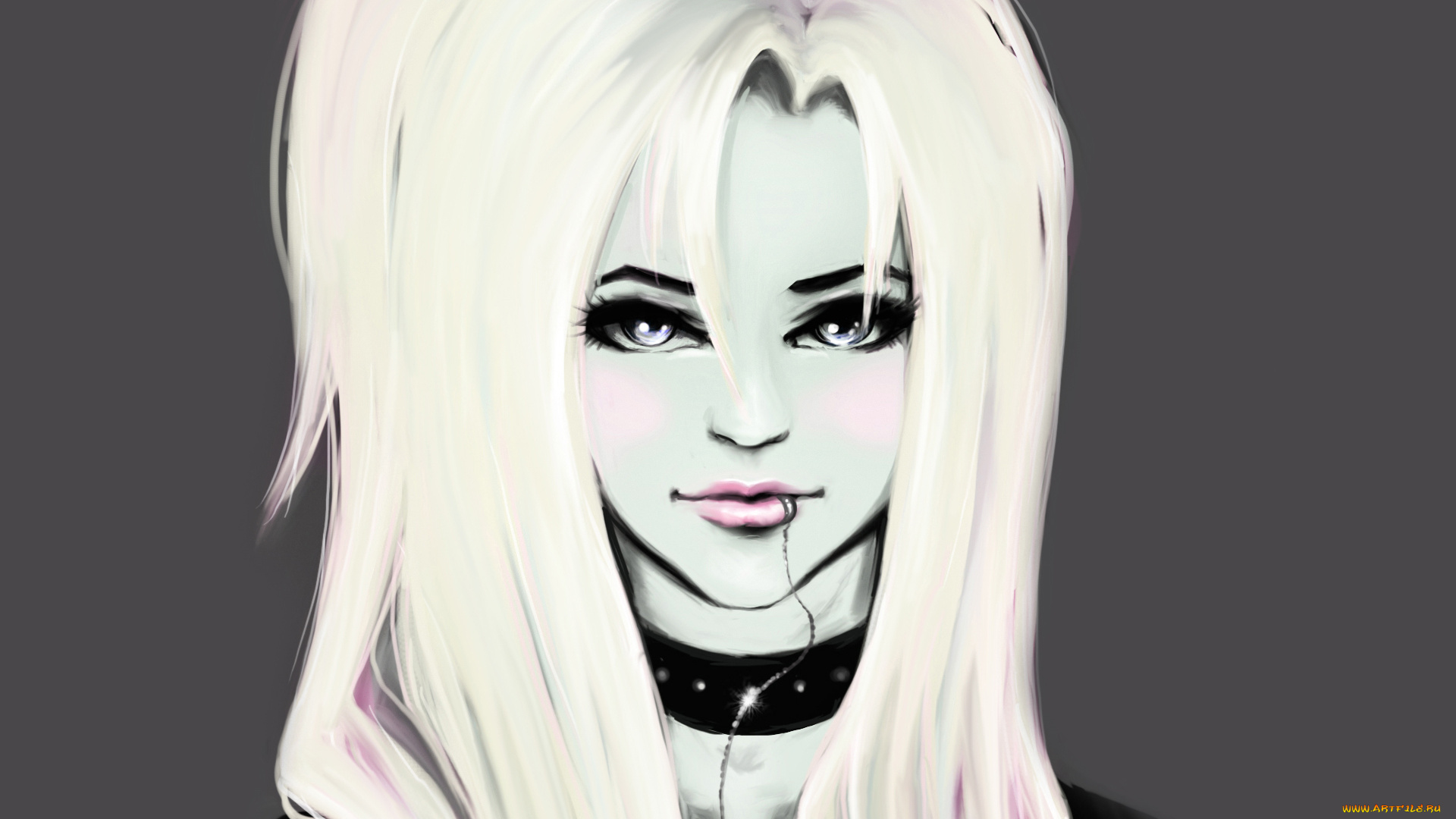 рисованное, -, , , аниме, серый, фон, улыбка, девушка, mogami, kyoko, skip, beat