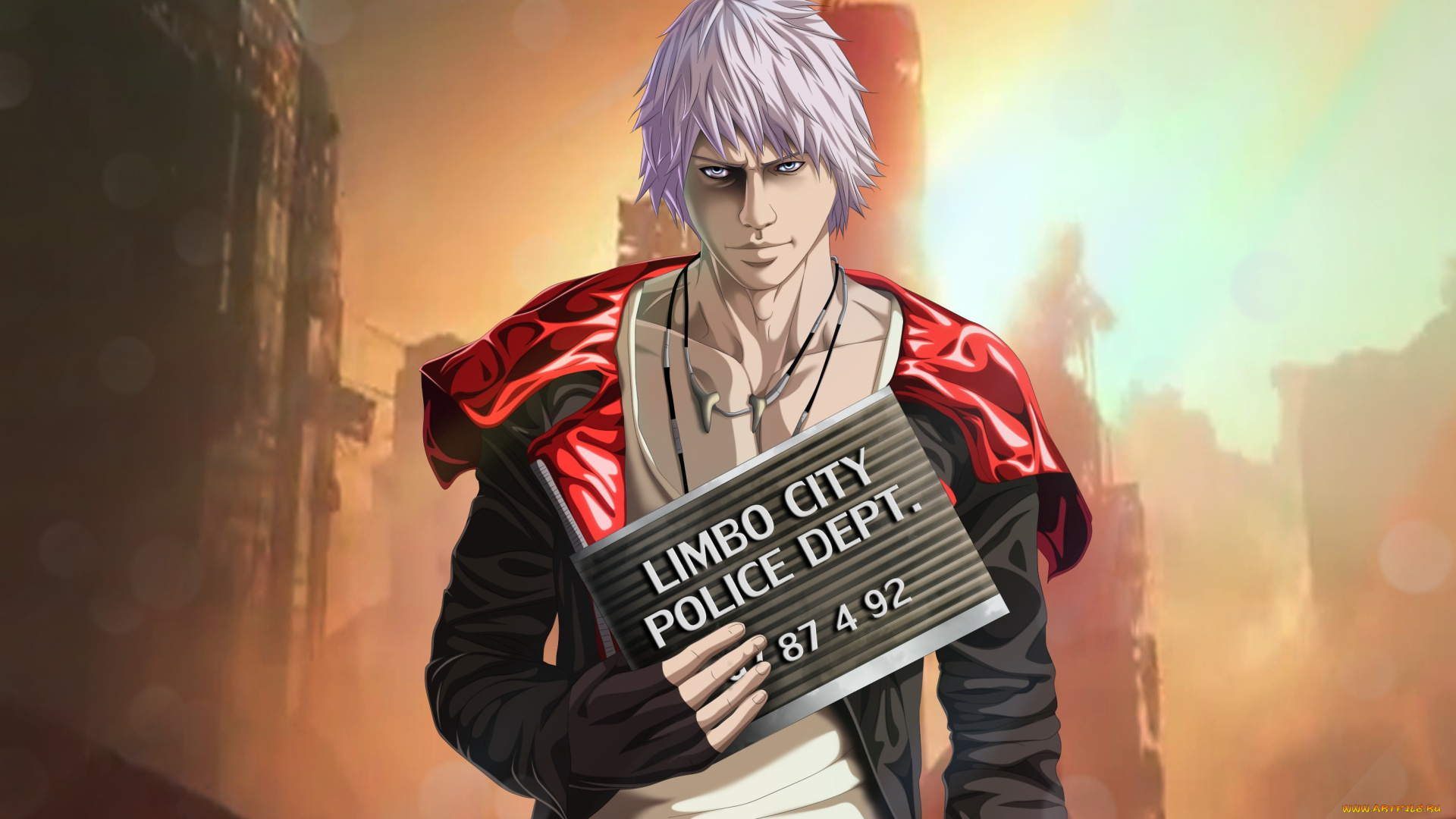 видео, игры, devil, may, cry, дьявол, может, плакать, парень, демон, limbo, city, devil, may, cry, dmc, dante, capcom