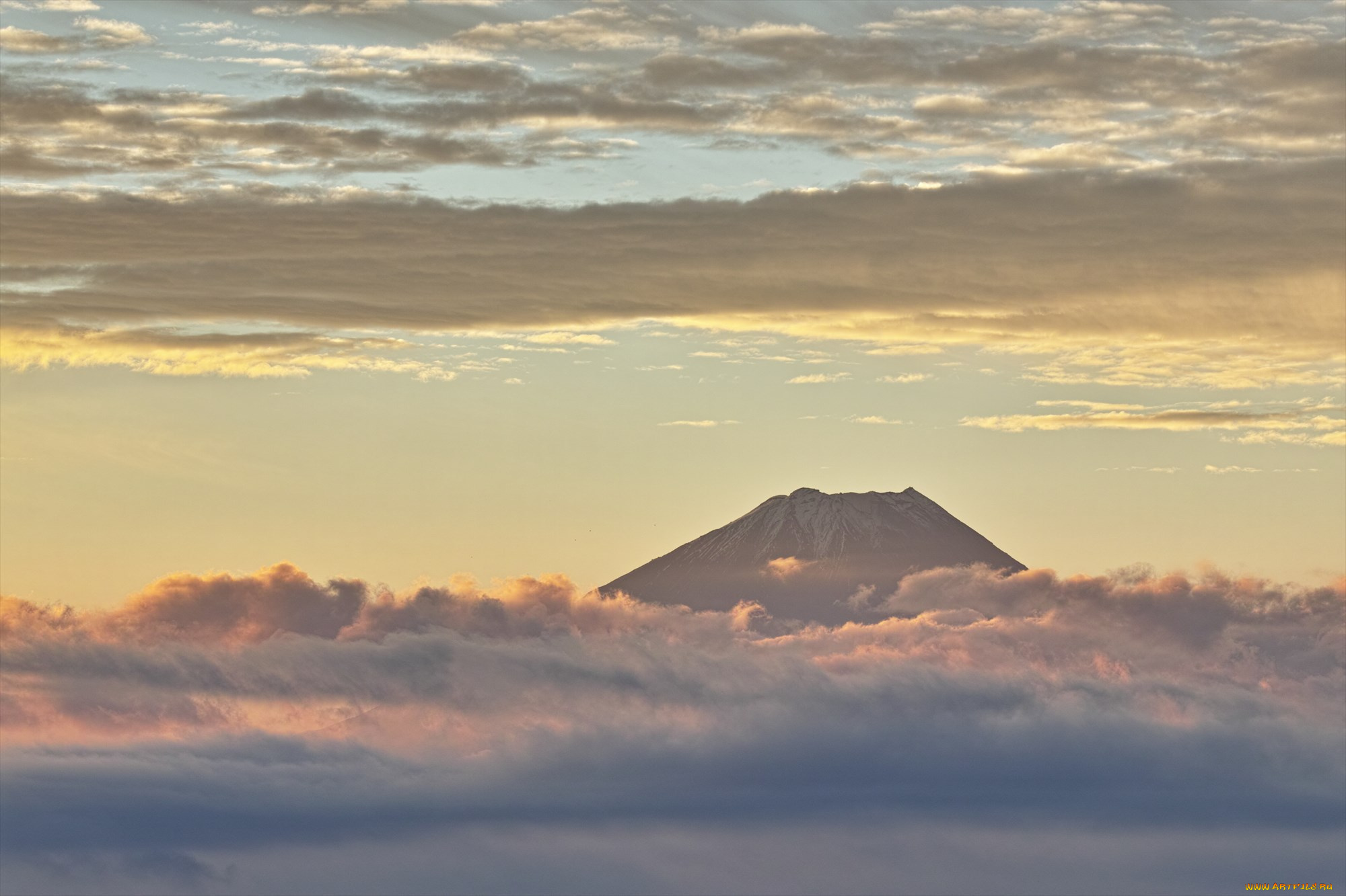 природа, горы, закат, гора, небо, takaten