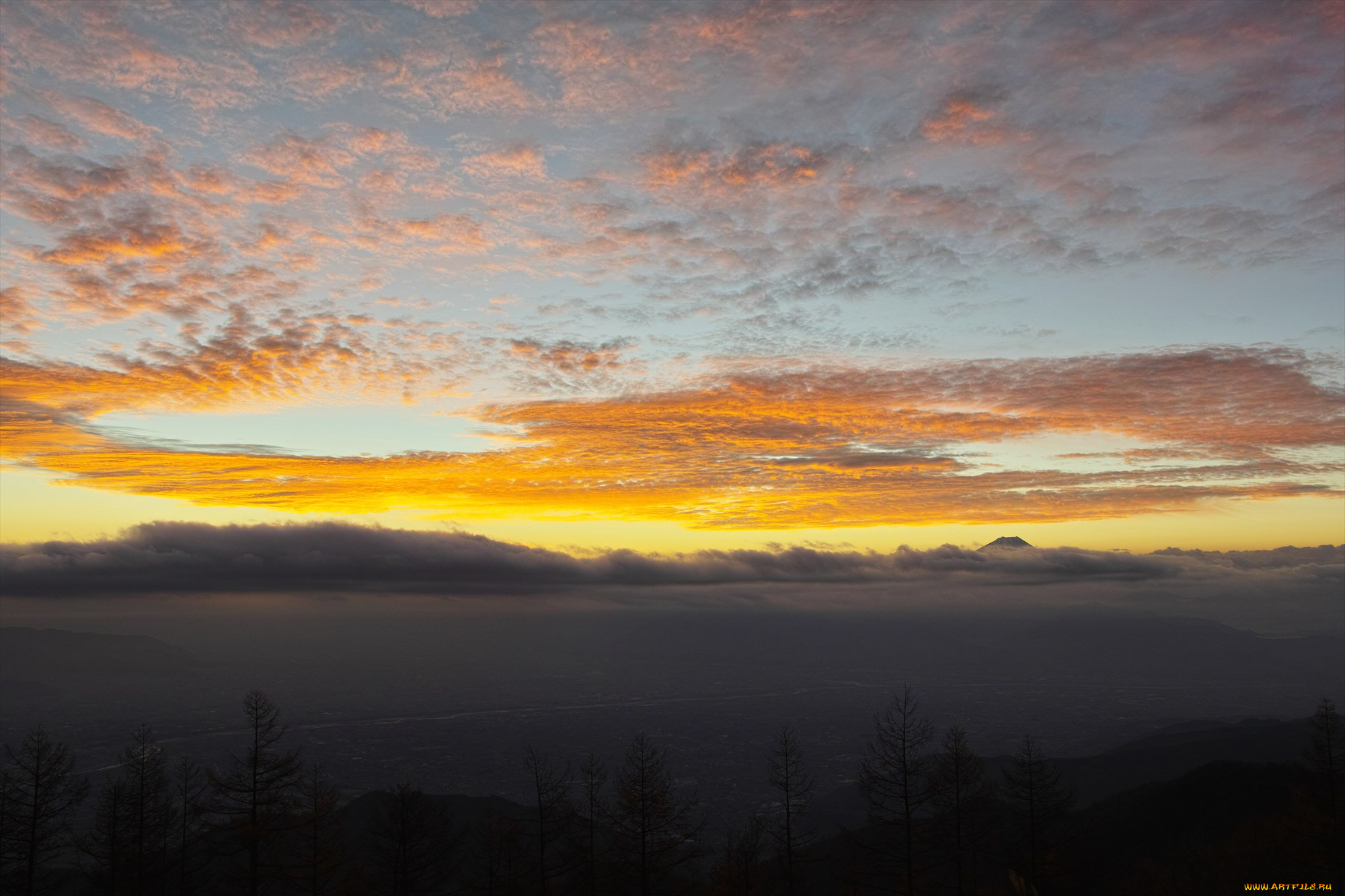 природа, облака, takaten, закат, небо