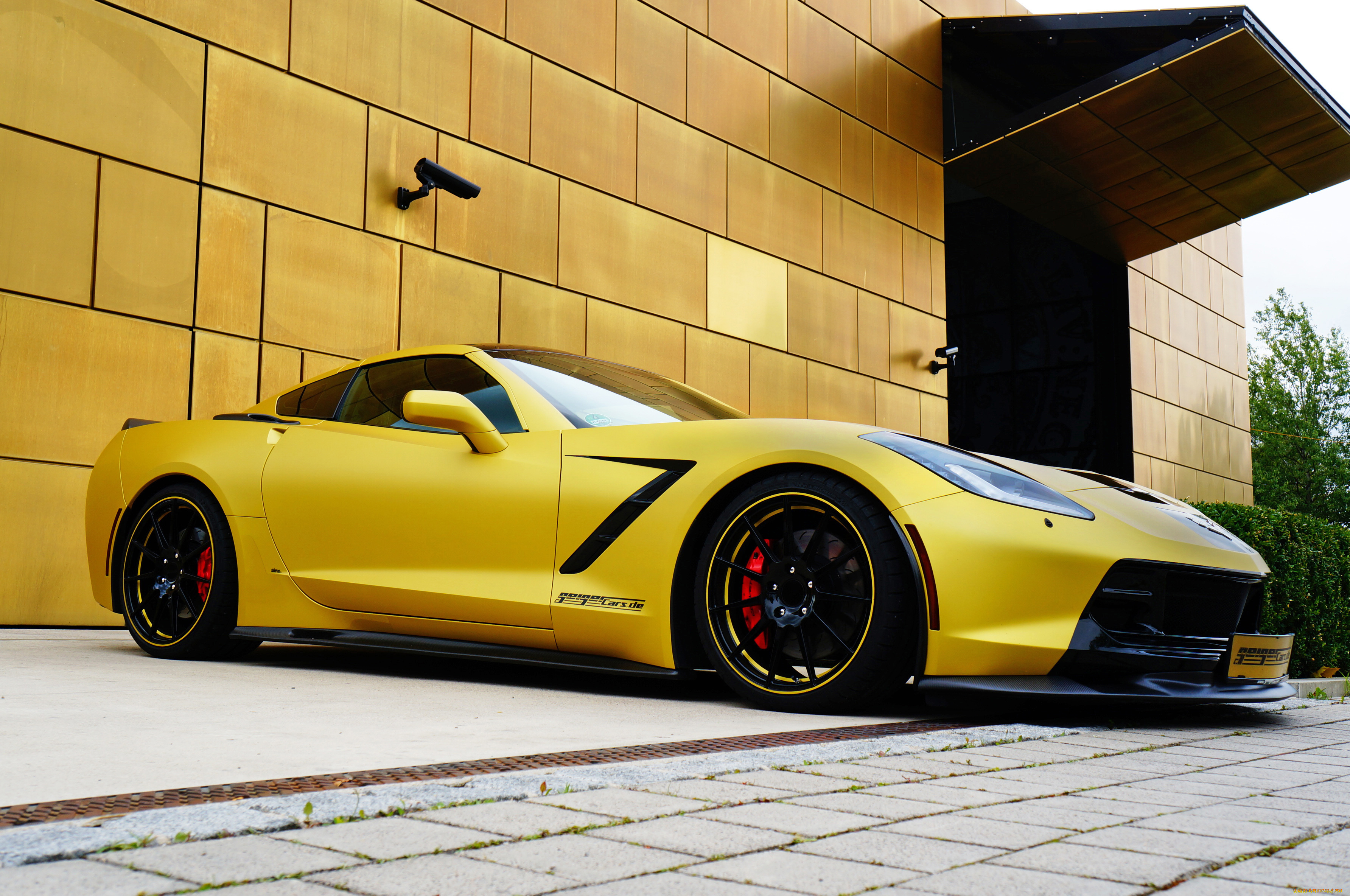 автомобили, chevrolet, c7, желтый, coupe, 2014г, stingray, geiger, corvette