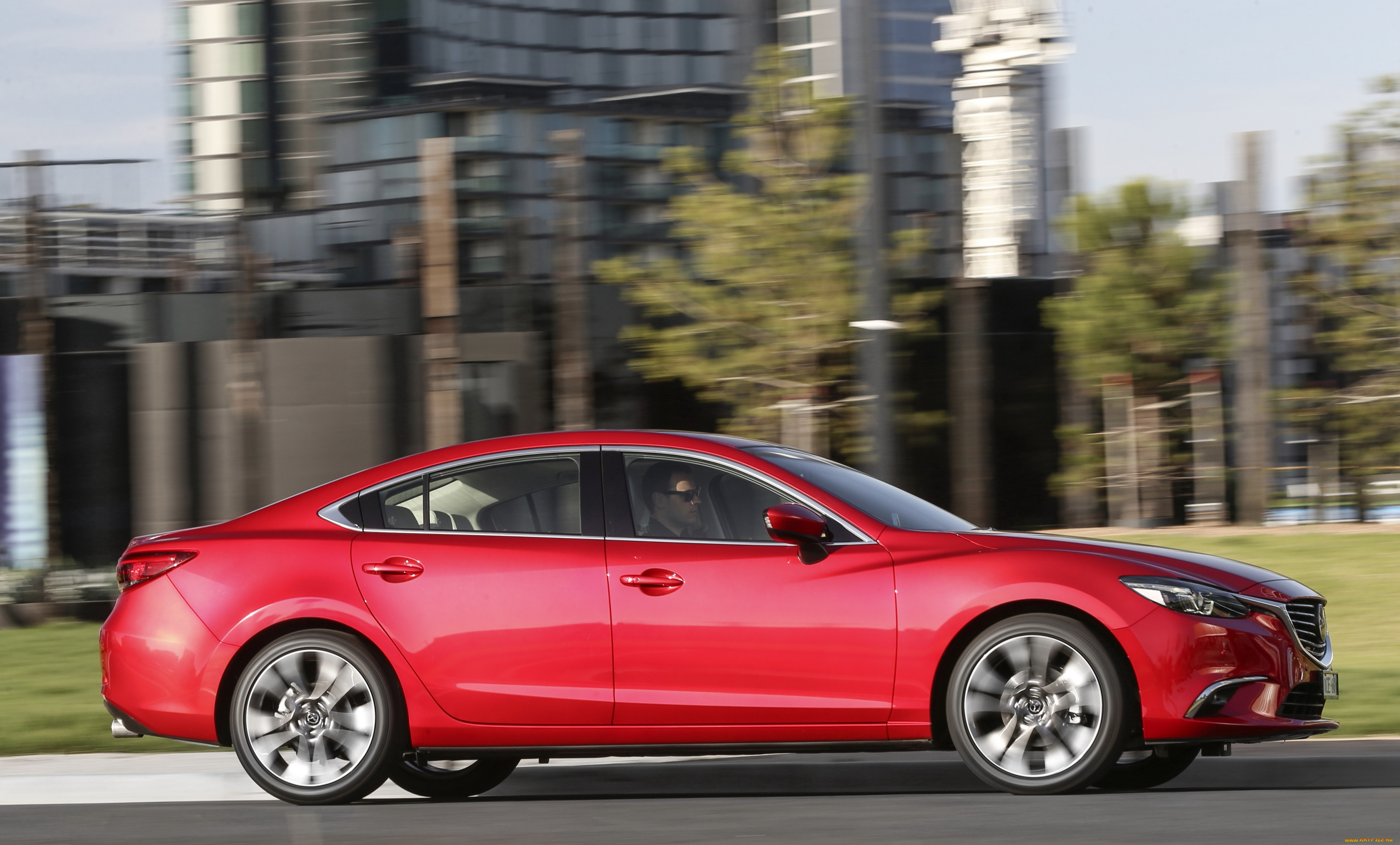 автомобили, mazda, au-spec, sedan, mazda6, красный, 2015г, gj