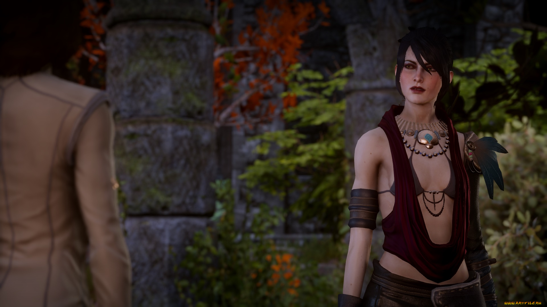 3д, графика, фантазия, , fantasy, фон, взгляд, девушка