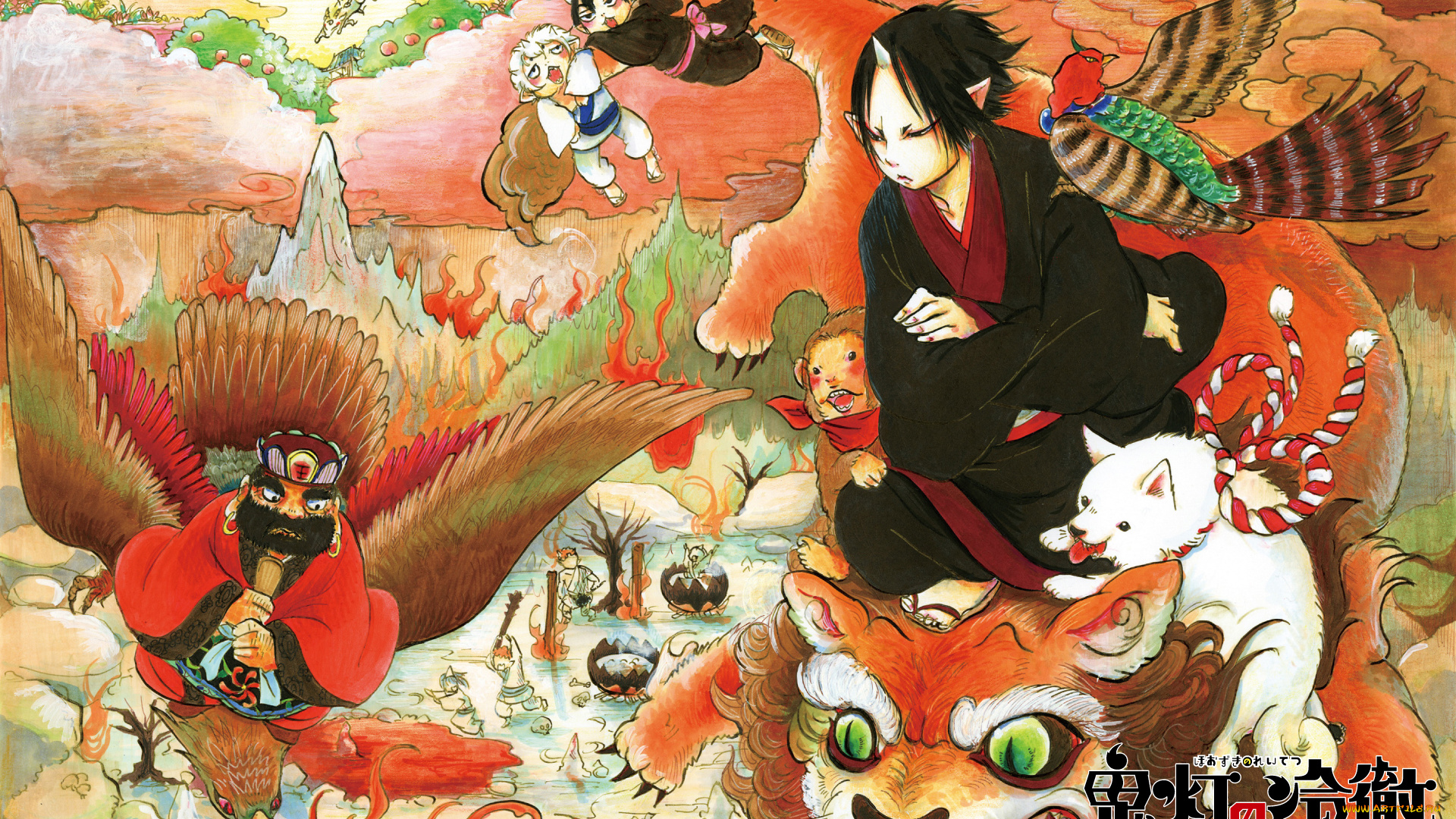 аниме, hoozuki, no, reitetsu, хладнокровный, хозуки