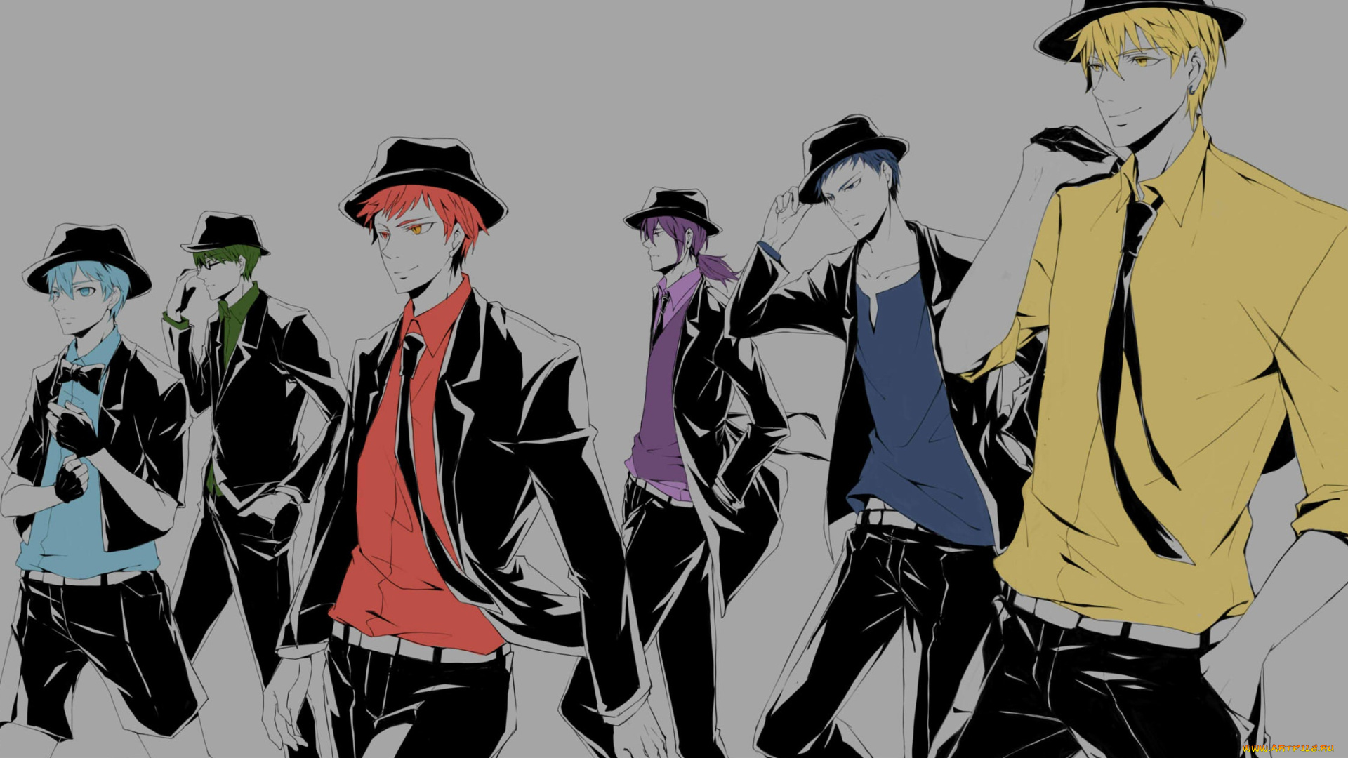 аниме, kuroko, no, baske, парни, арт, фон