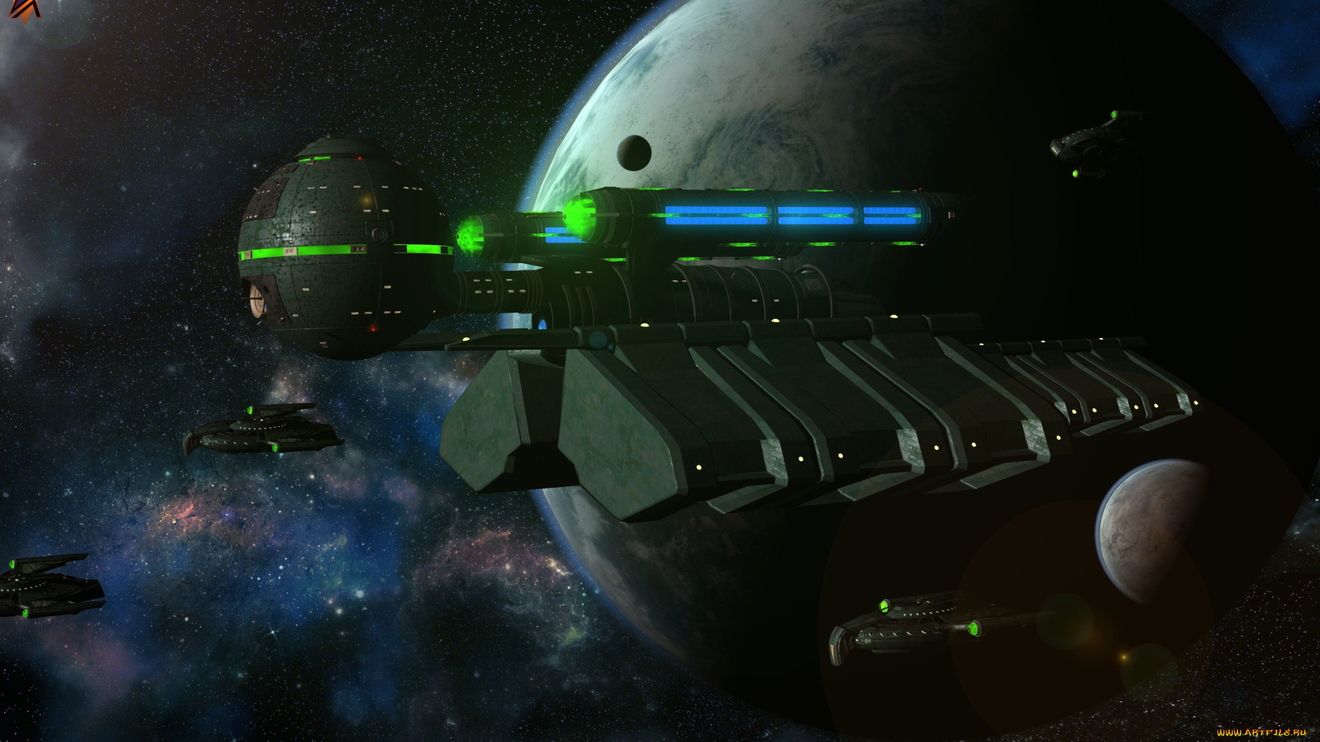 космос, арт, планета, вселенная, полет, космический, корабль