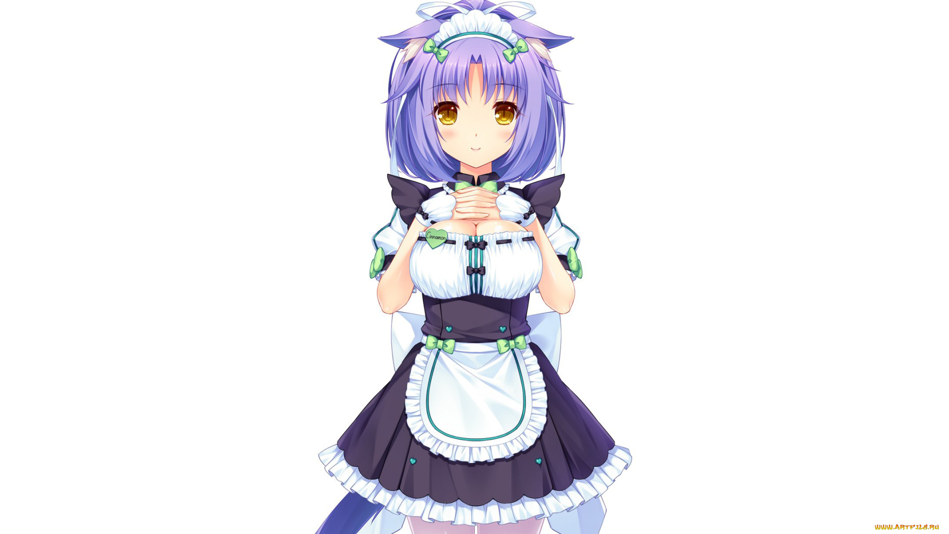 nekopara, аниме, девушка, взгляд, фон