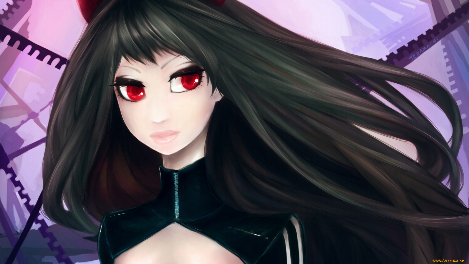 разное, арты, девушка, арт, рога