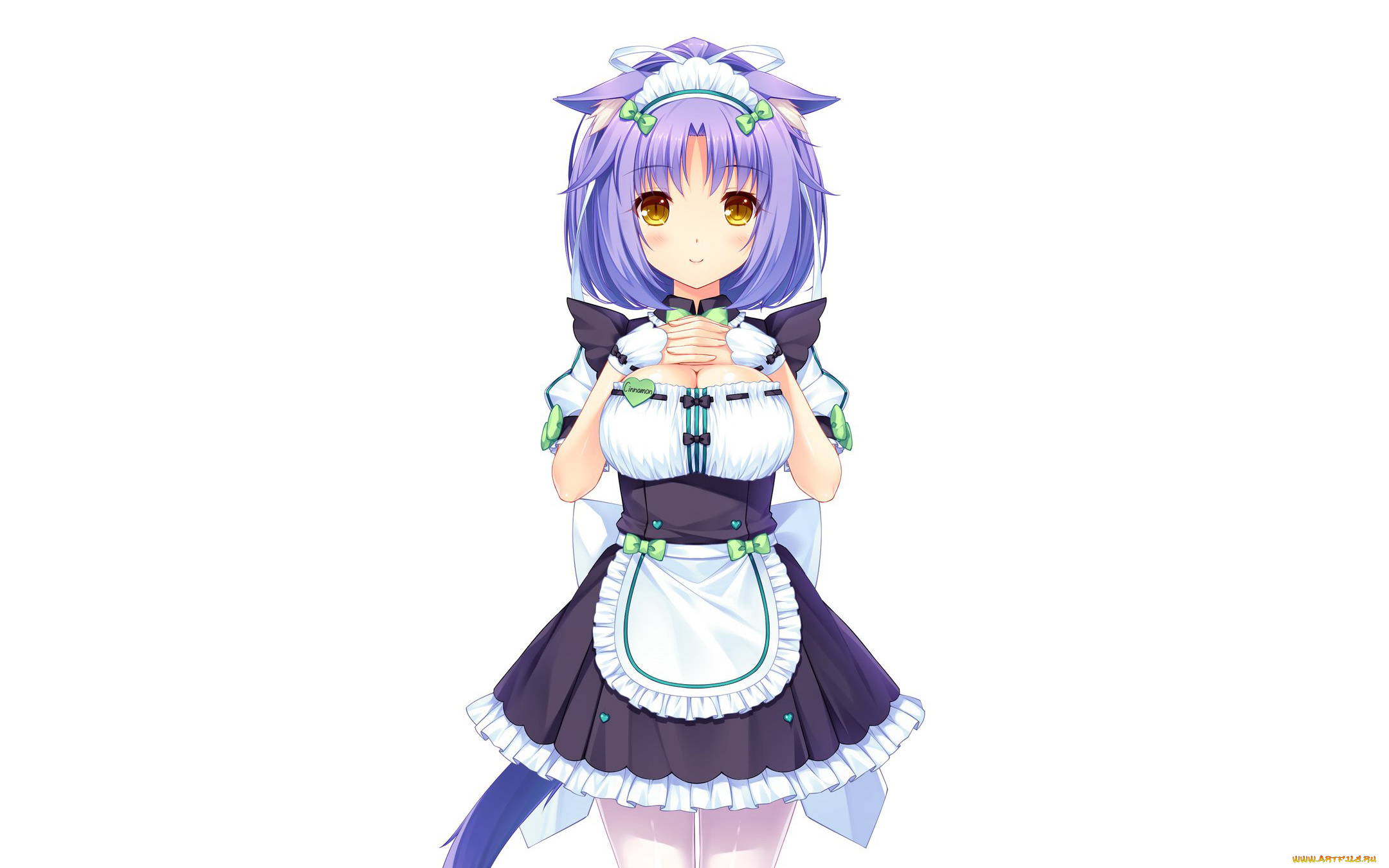 nekopara, аниме, девушка, взгляд, фон