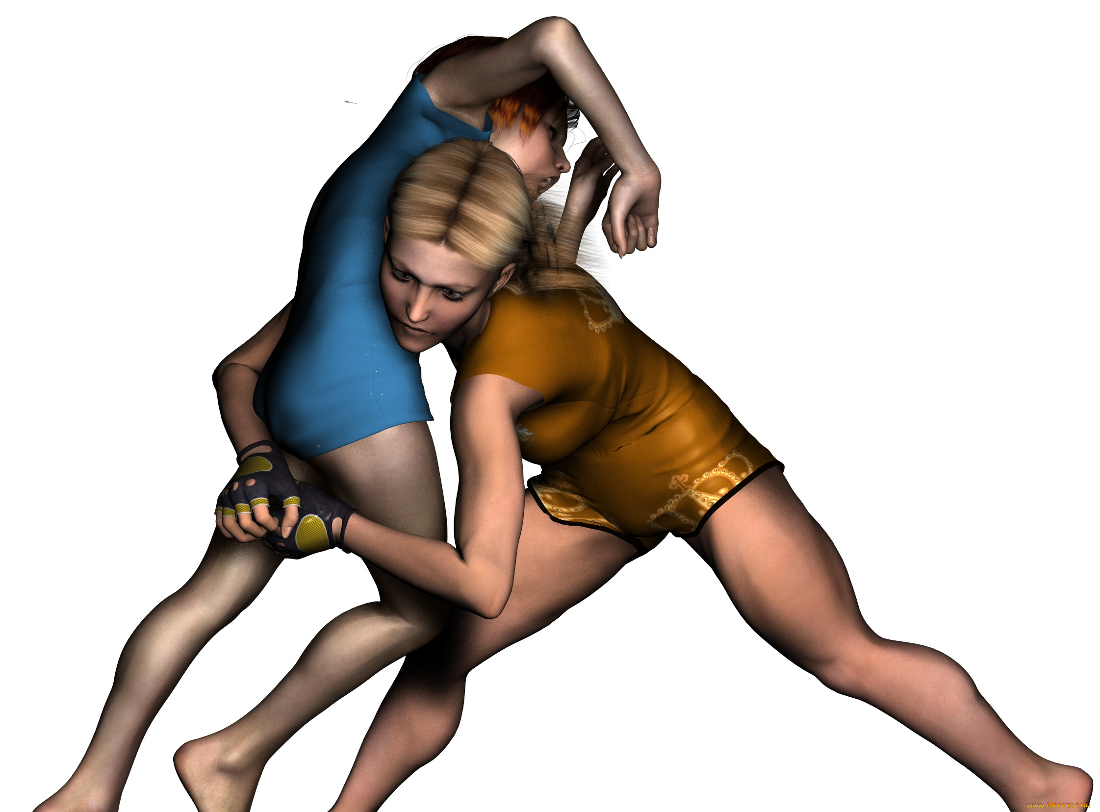 3д, графика, люди, , people, борьба, взгляд, фон, девушки