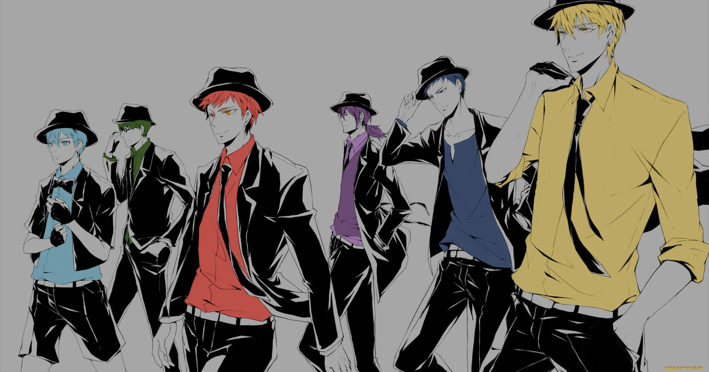 аниме, kuroko, no, baske, парни, арт, фон