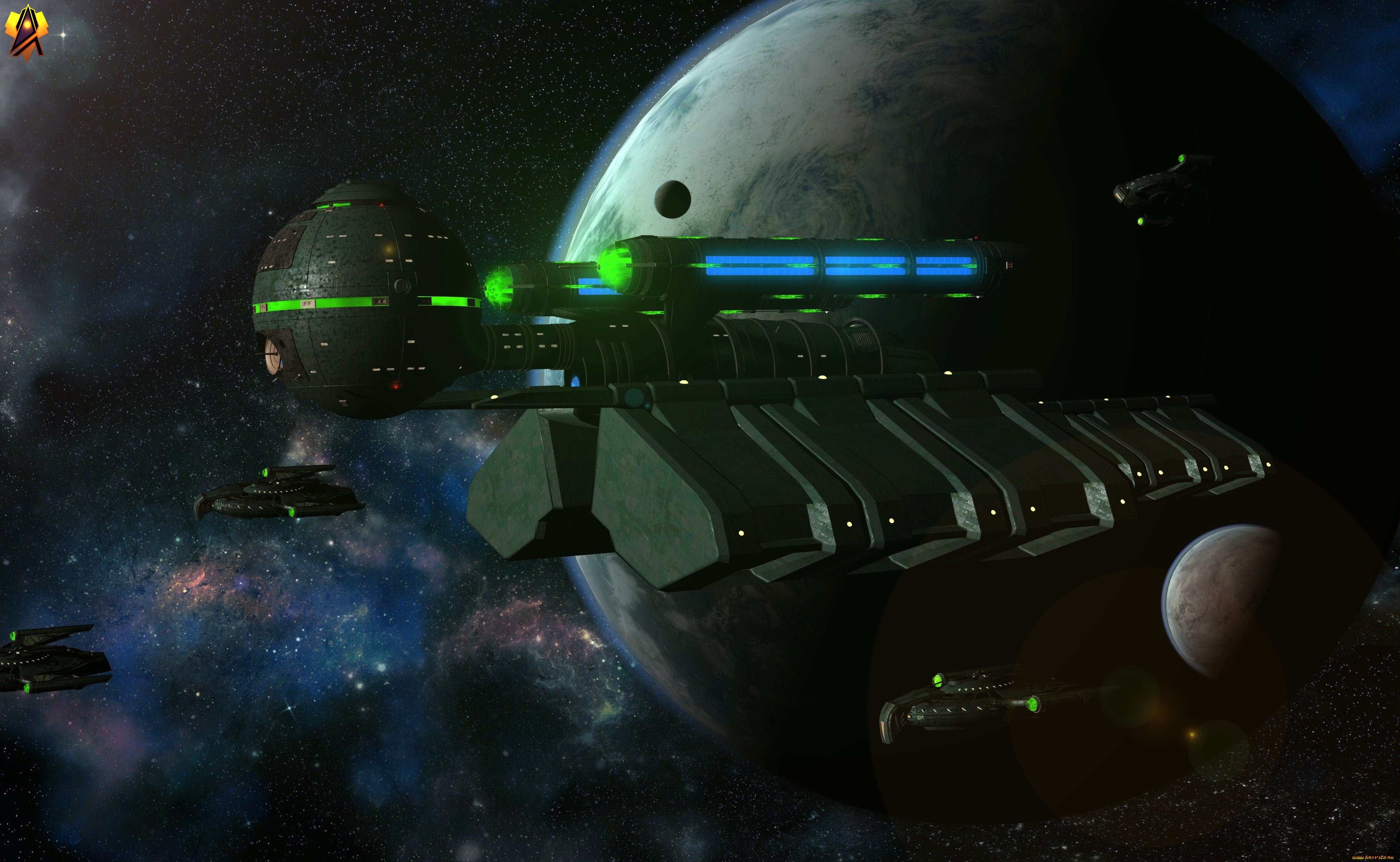 космос, арт, планета, вселенная, полет, космический, корабль