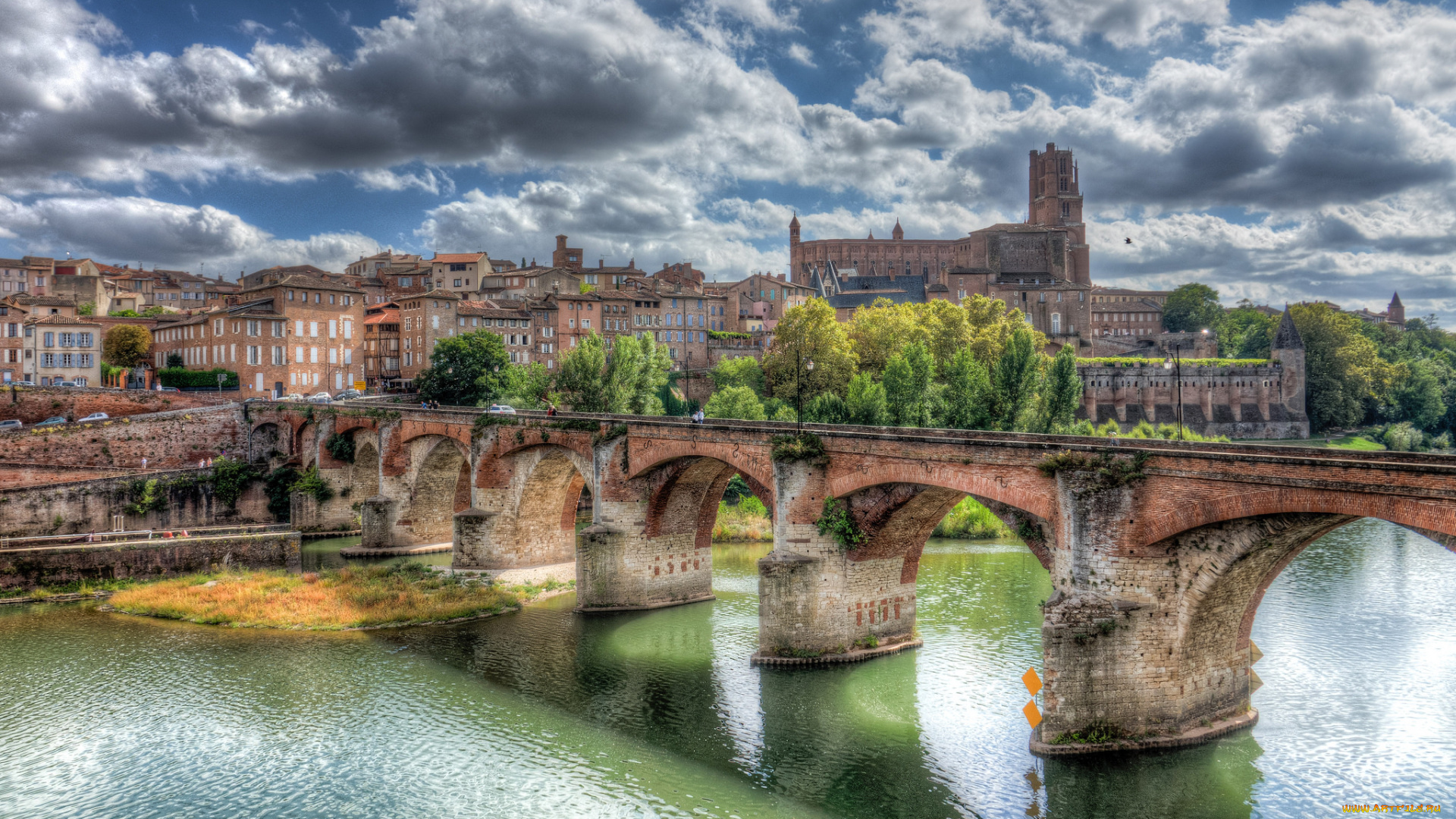 albi, города, -, мосты, река, мост