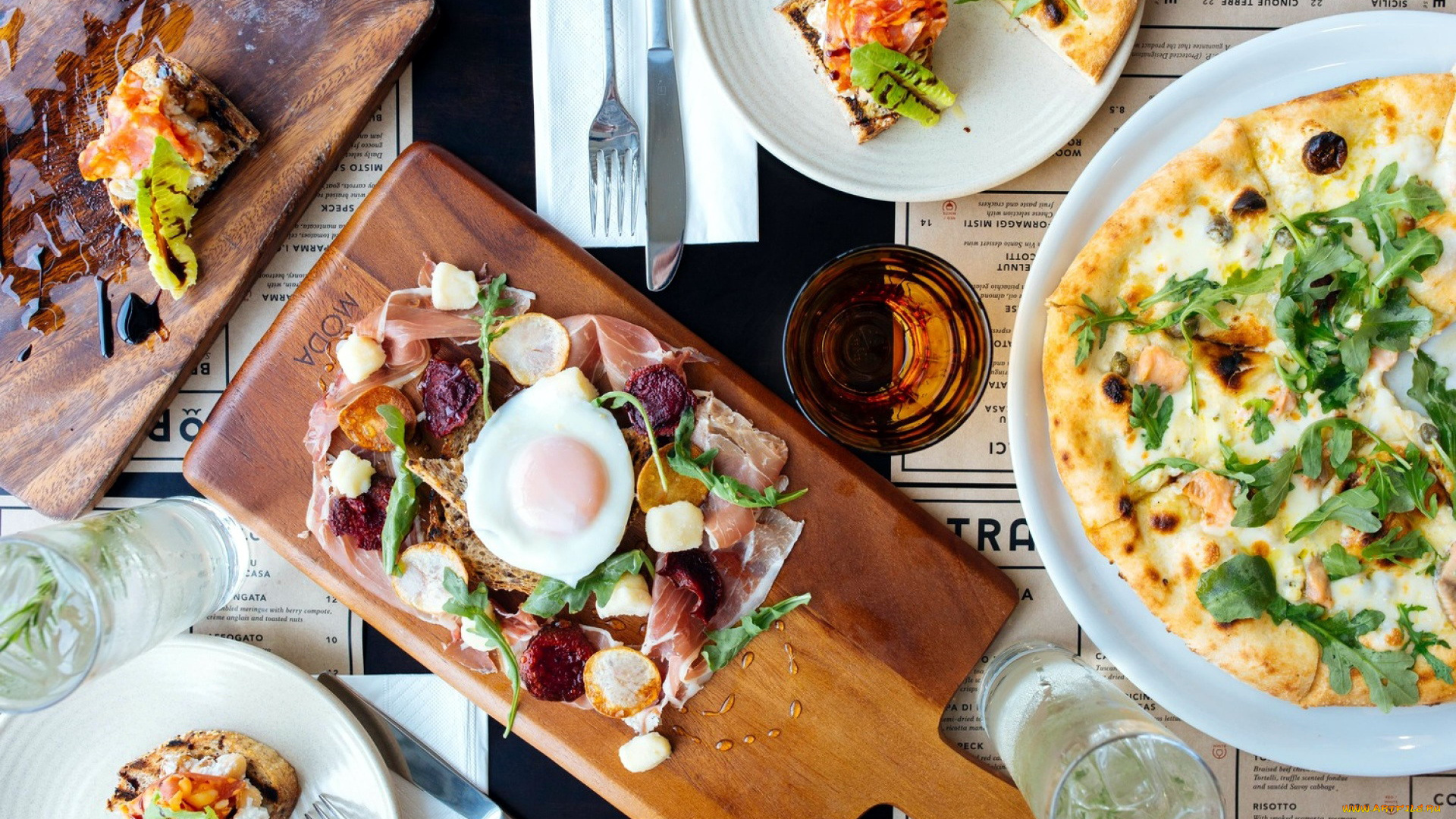 еда, разное, яйцо, ветчина, глазунья, лепешка, завтрак