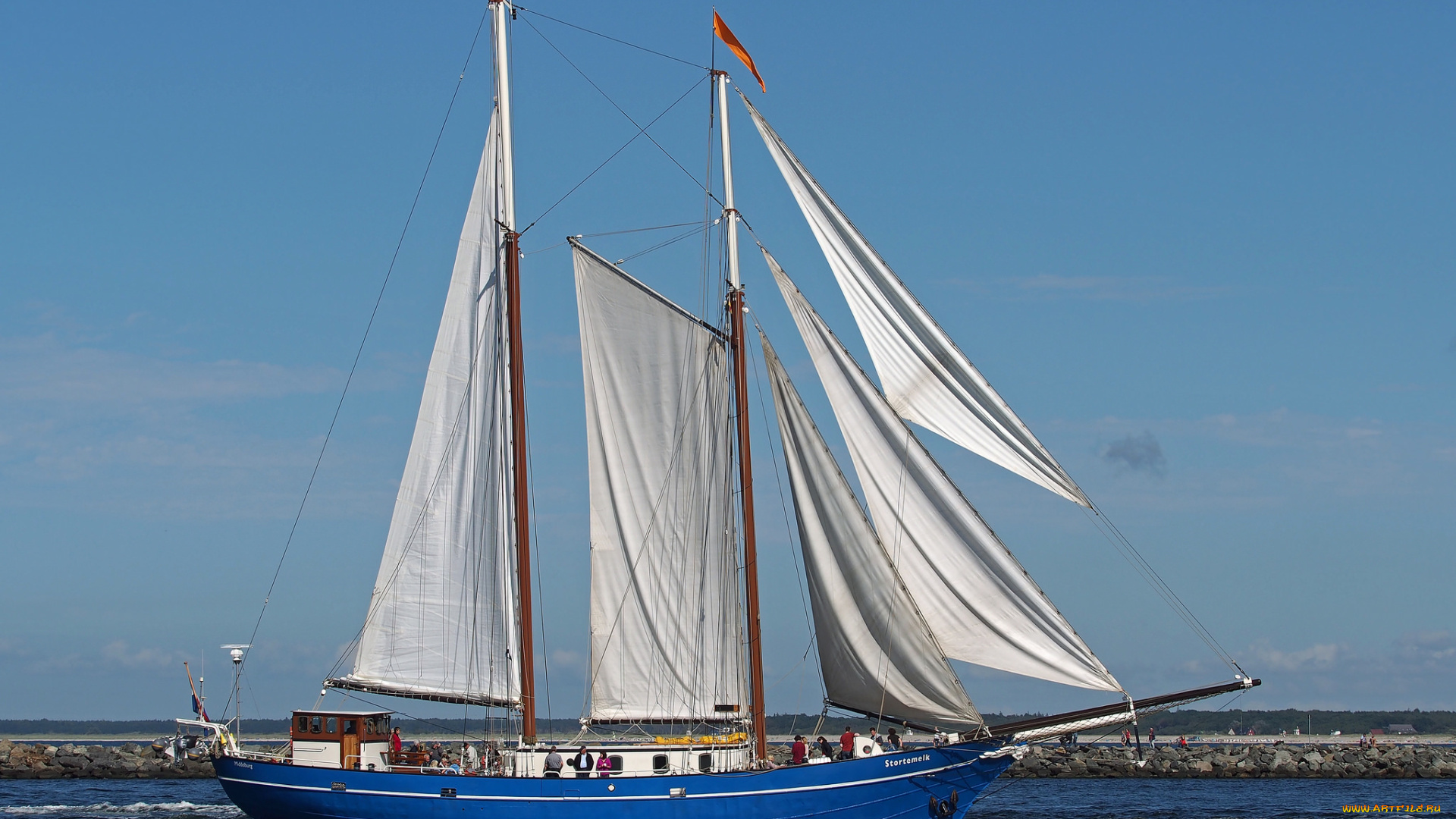 корабли, парусники, паруса, мачты