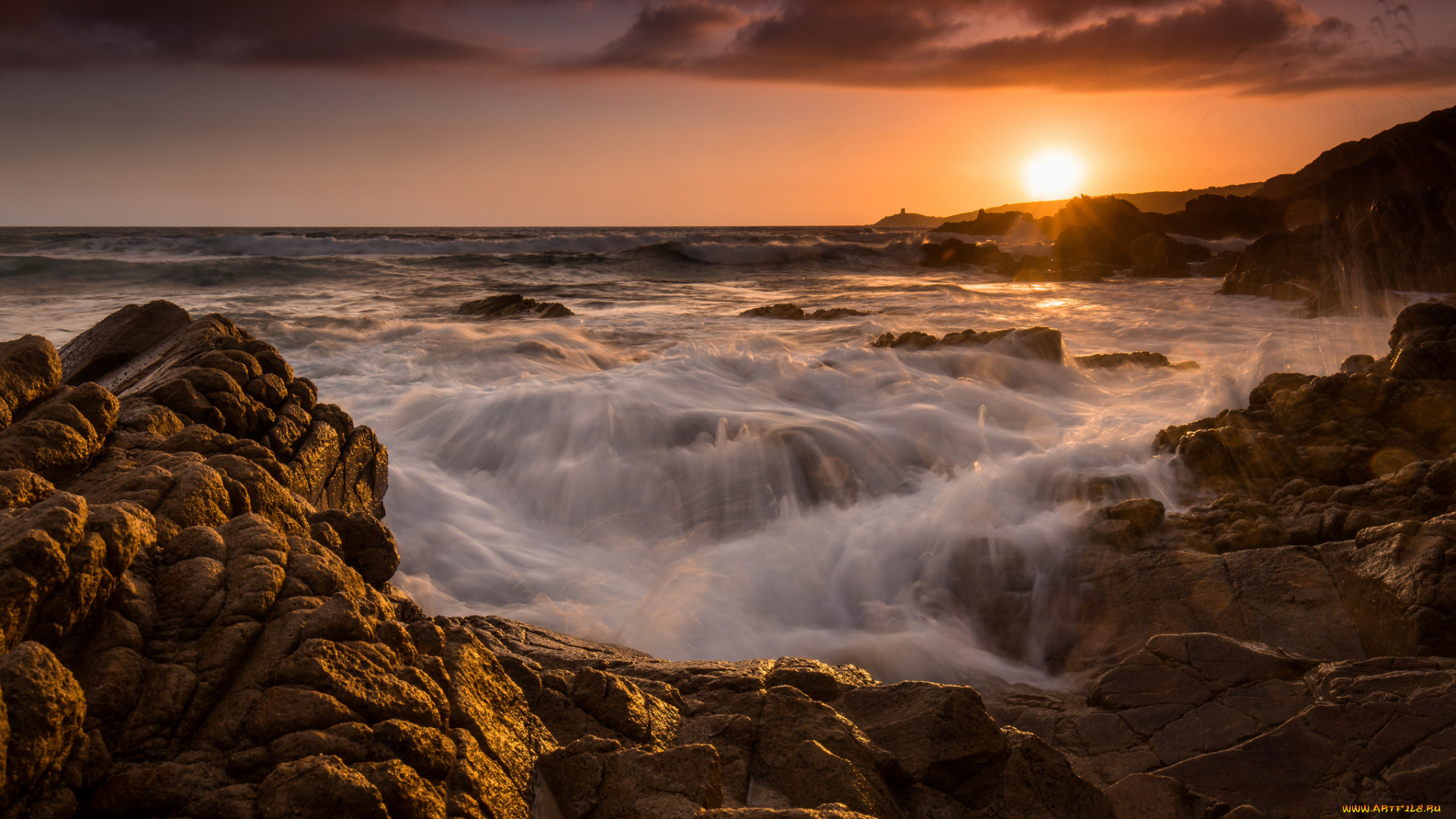 природа, побережье, простор