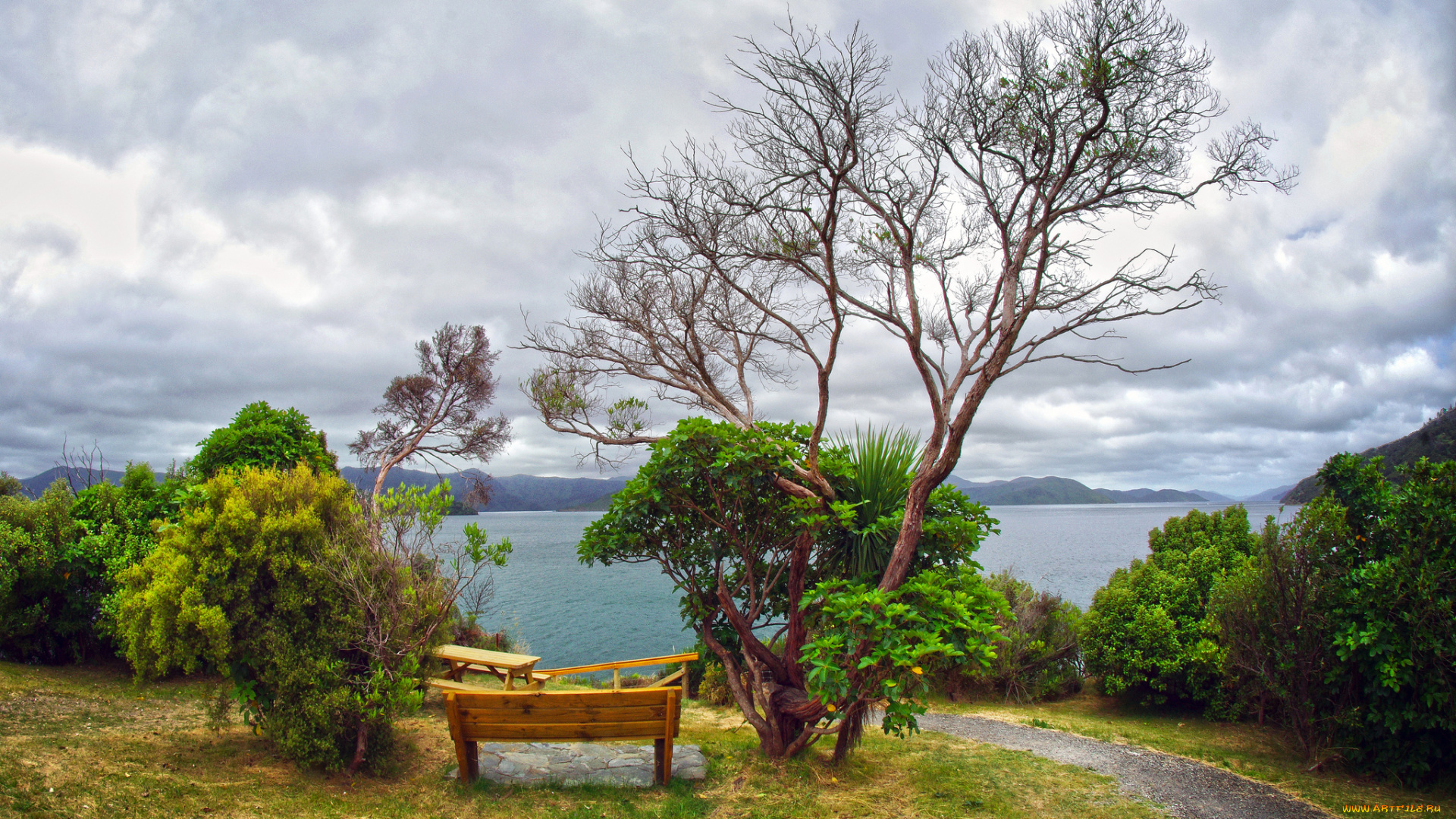 природа, побережье, простор