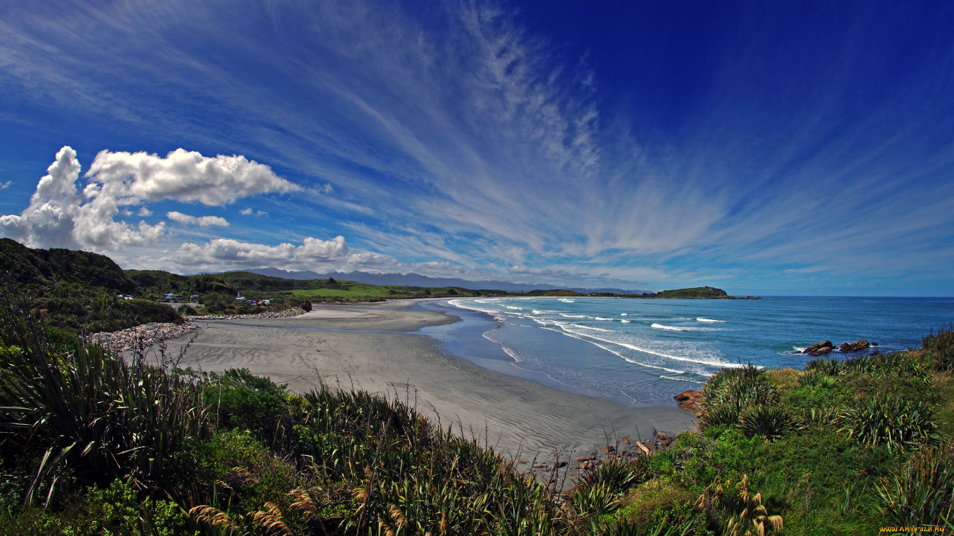 природа, побережье, простор