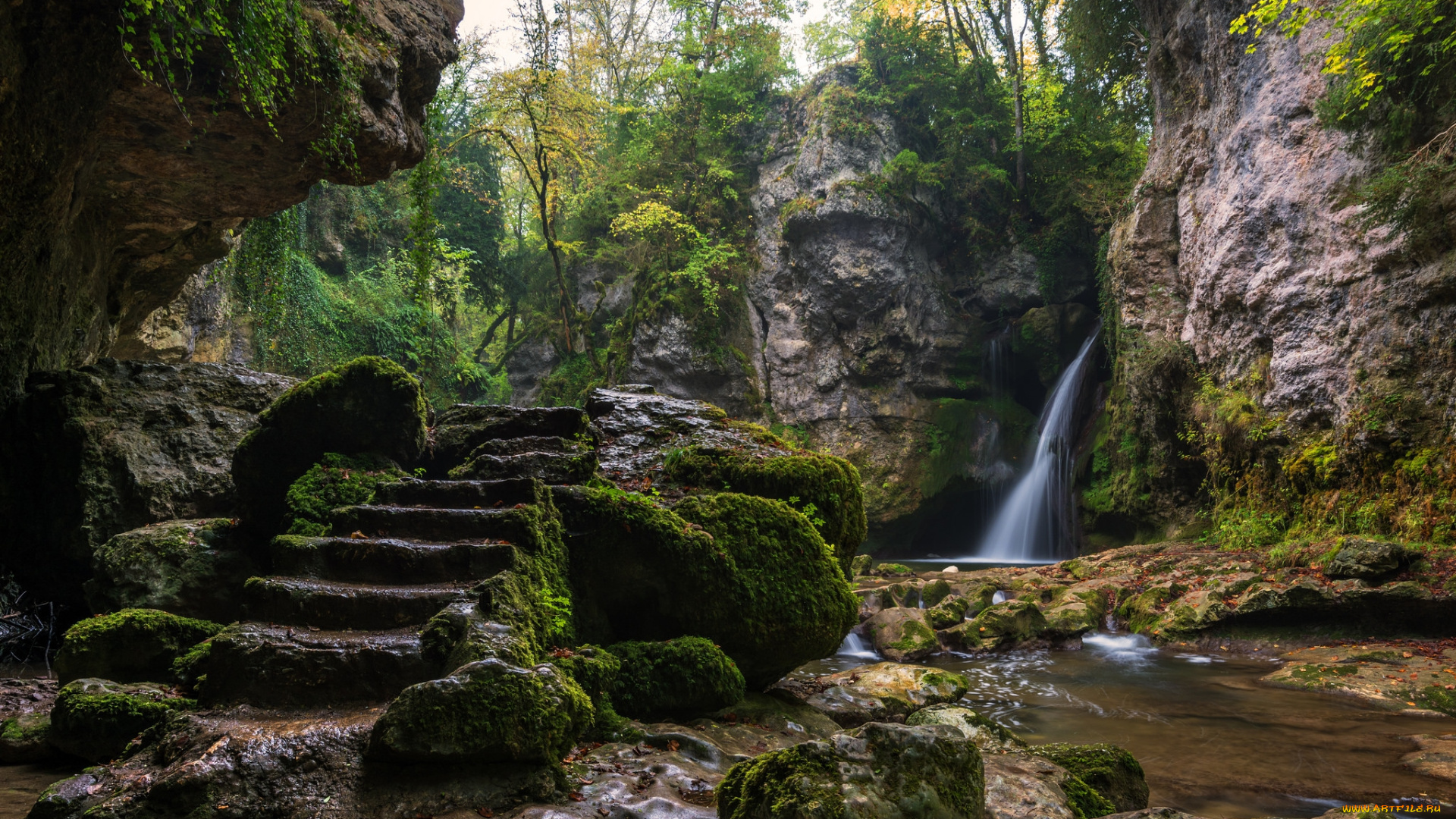 природа, водопады, простор