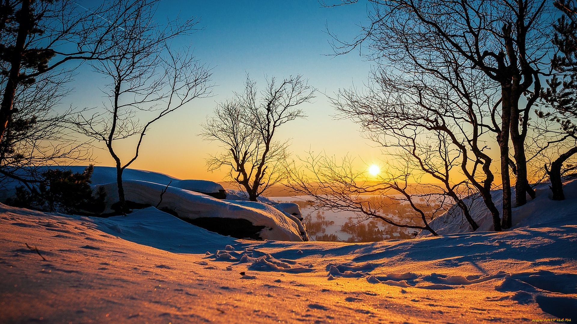 природа, зима, простор