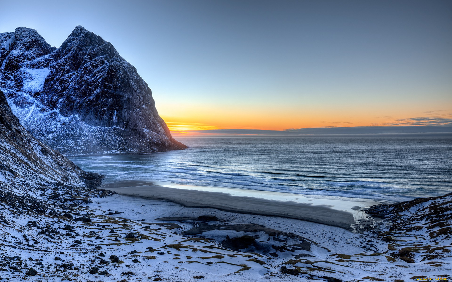 природа, побережье, простор