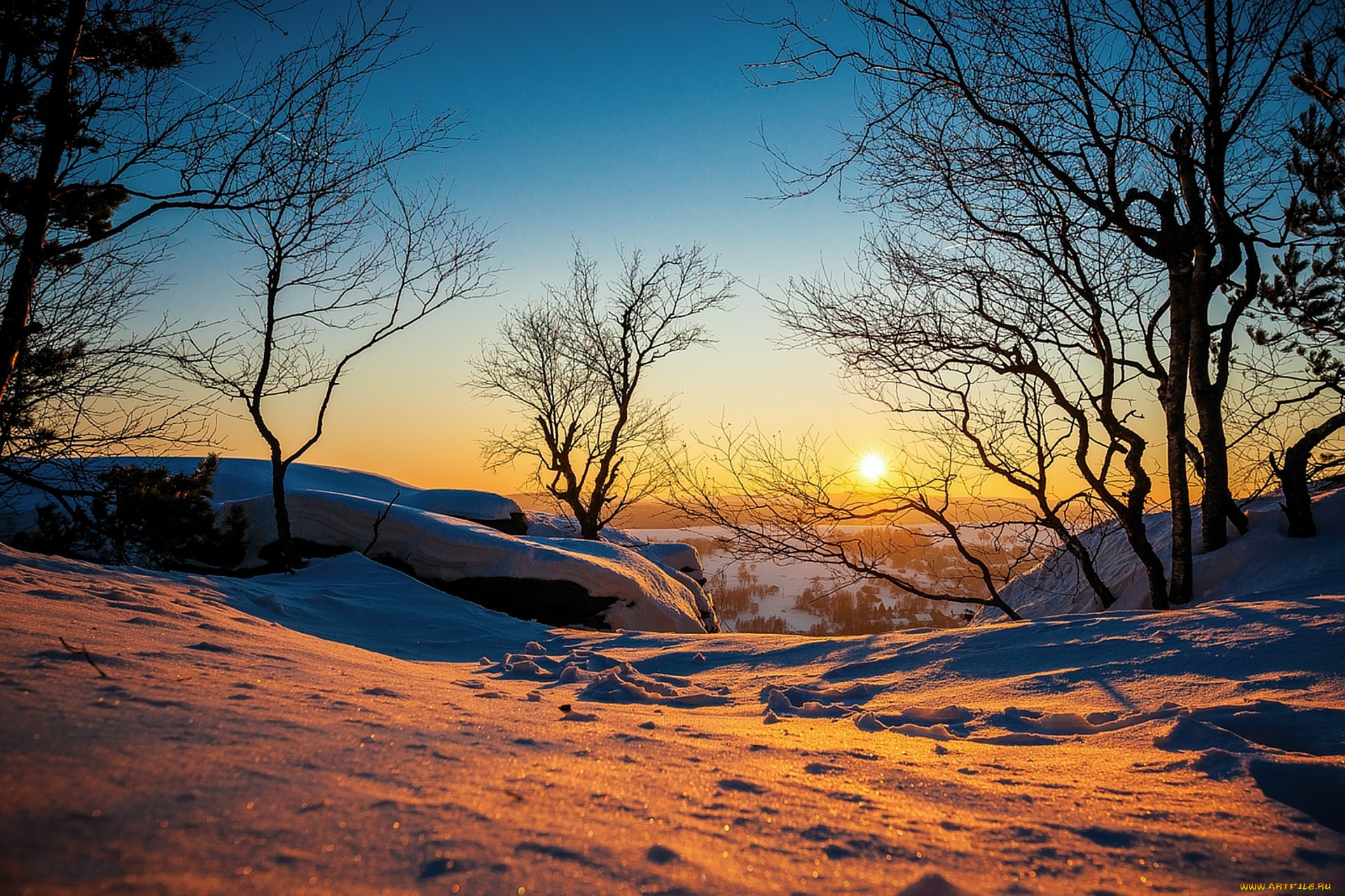 природа, зима, простор