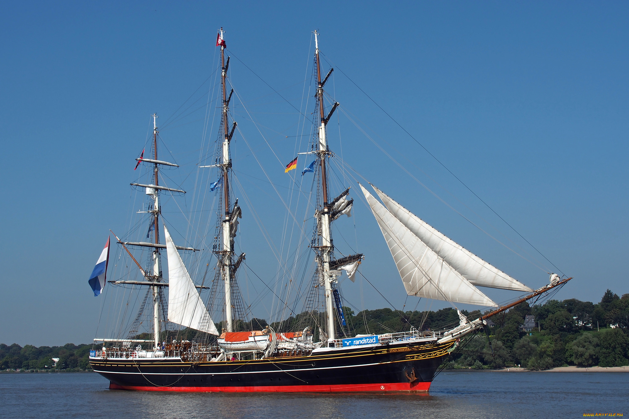 корабли, парусники, паруса, мачты