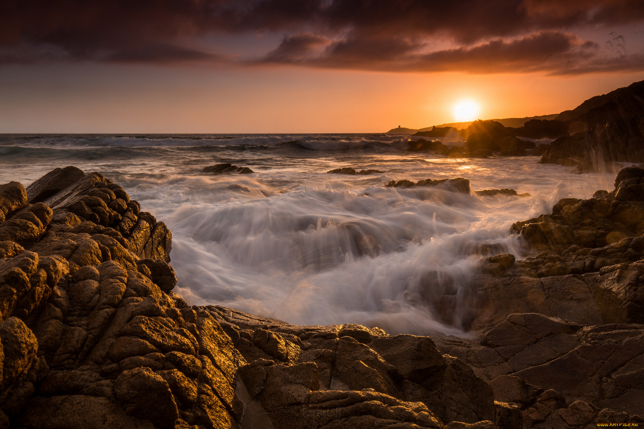 природа, побережье, простор