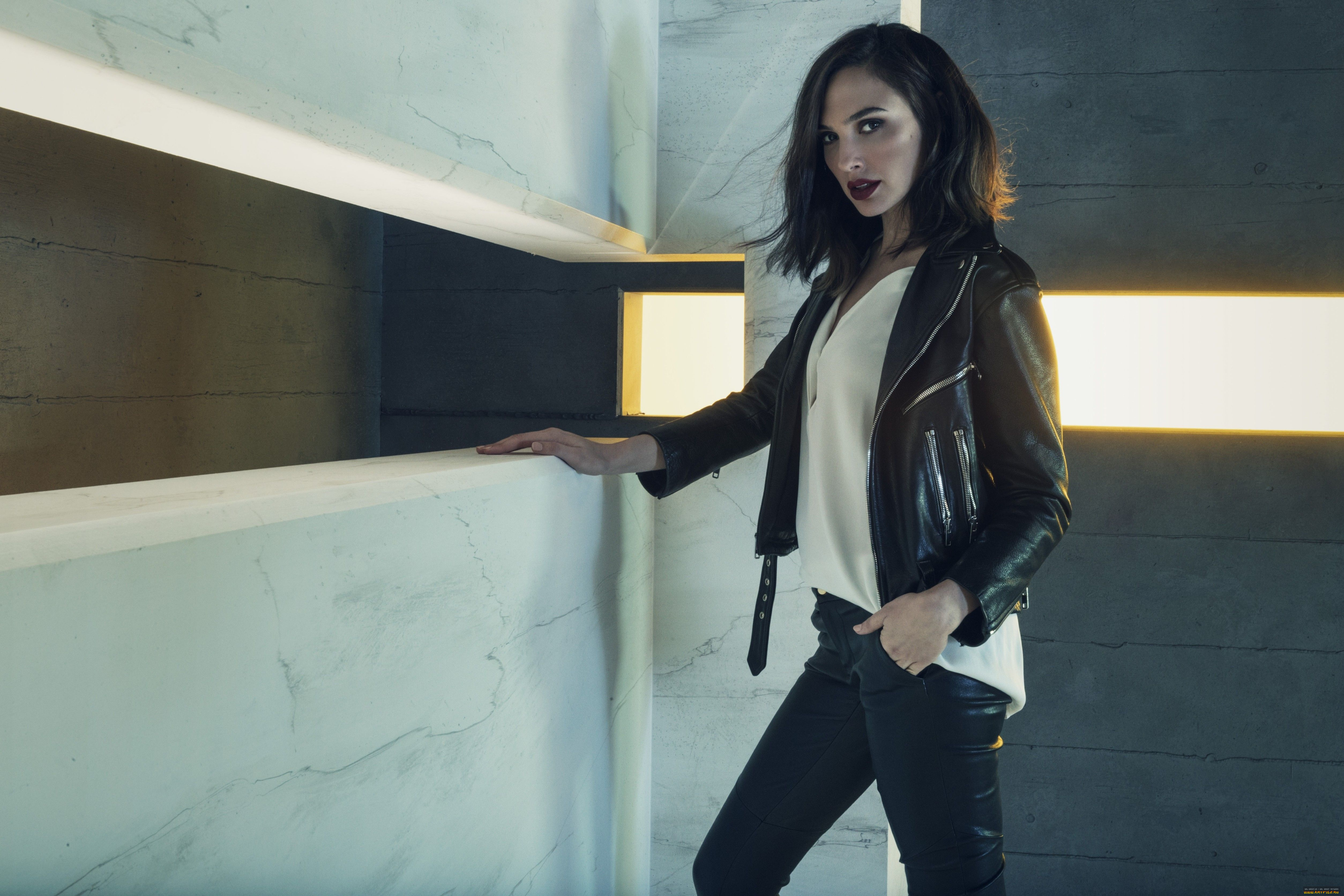 галь, гадот, актриса, , 2018, девушки, gal, gadot, знаменитости, актриса, галь, гадот, кожаная, куртка, модель, gal, gadot