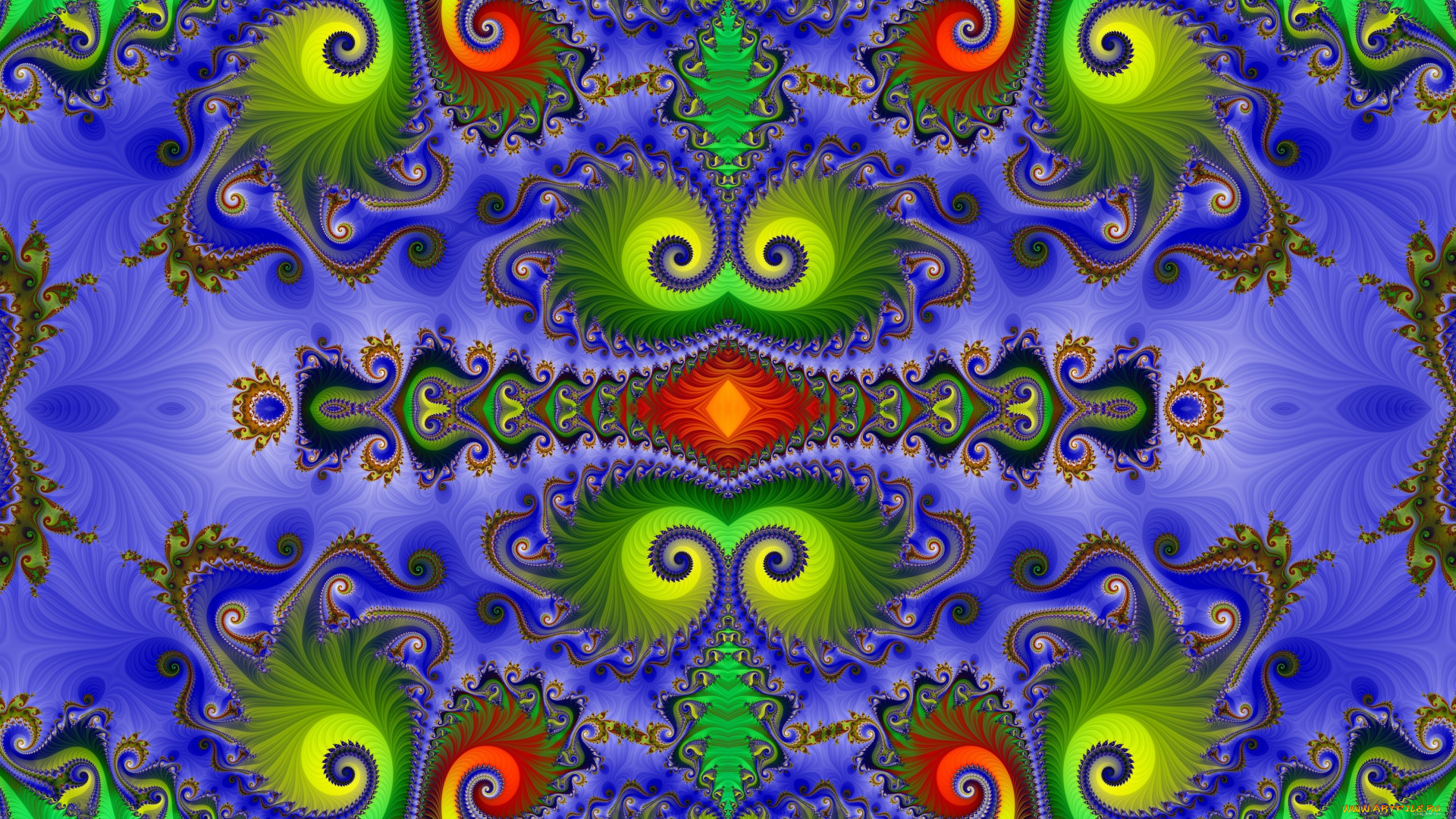 3д, графика, фракталы, , fractal, узор, фон, цвет