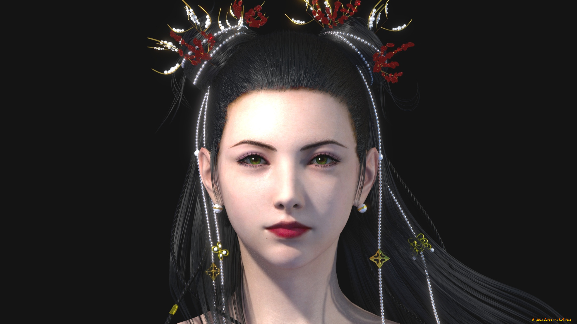 3д, графика, портрет, , portraits, взгляд, девушка, фон