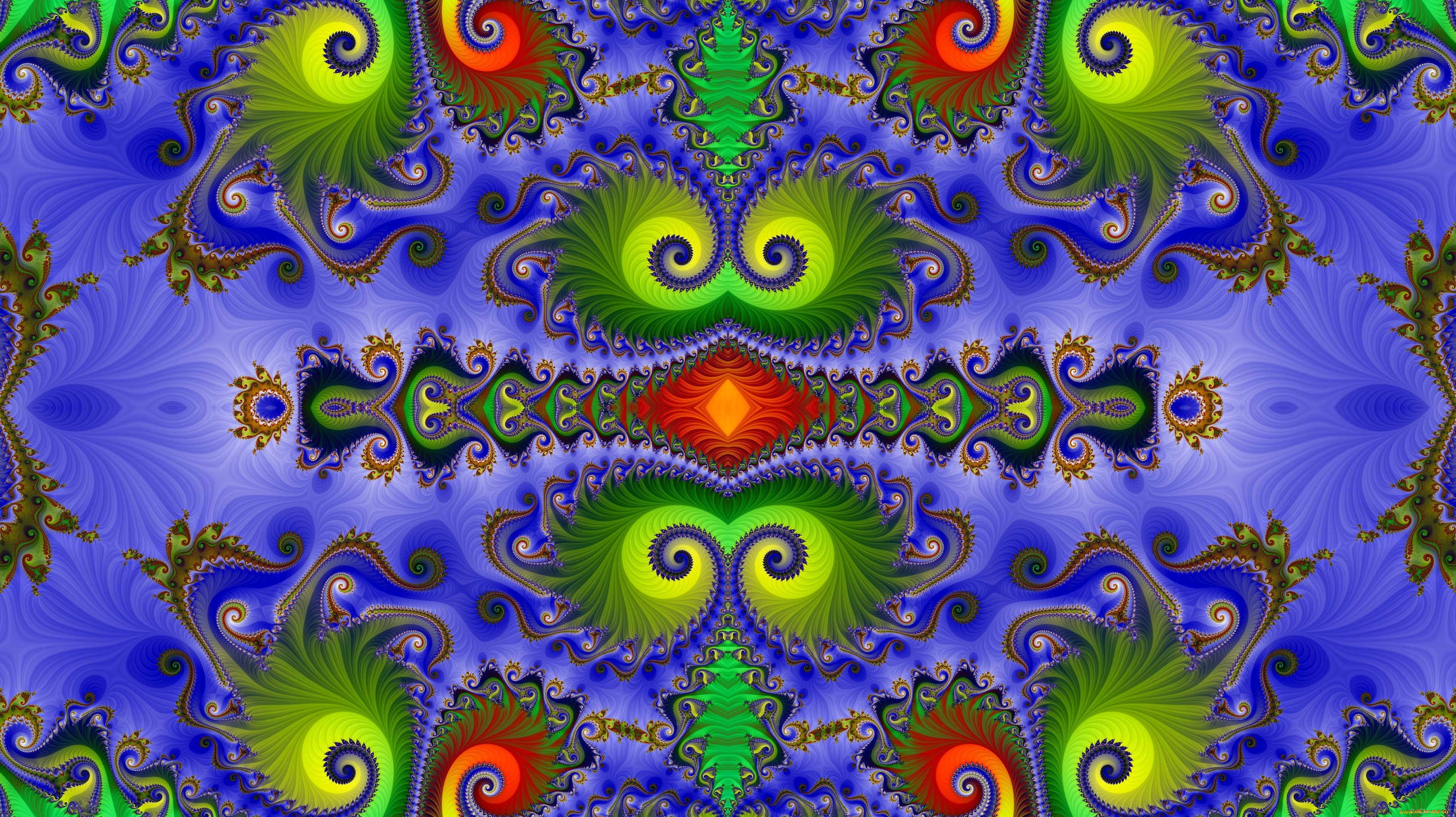 3д, графика, фракталы, , fractal, узор, фон, цвет
