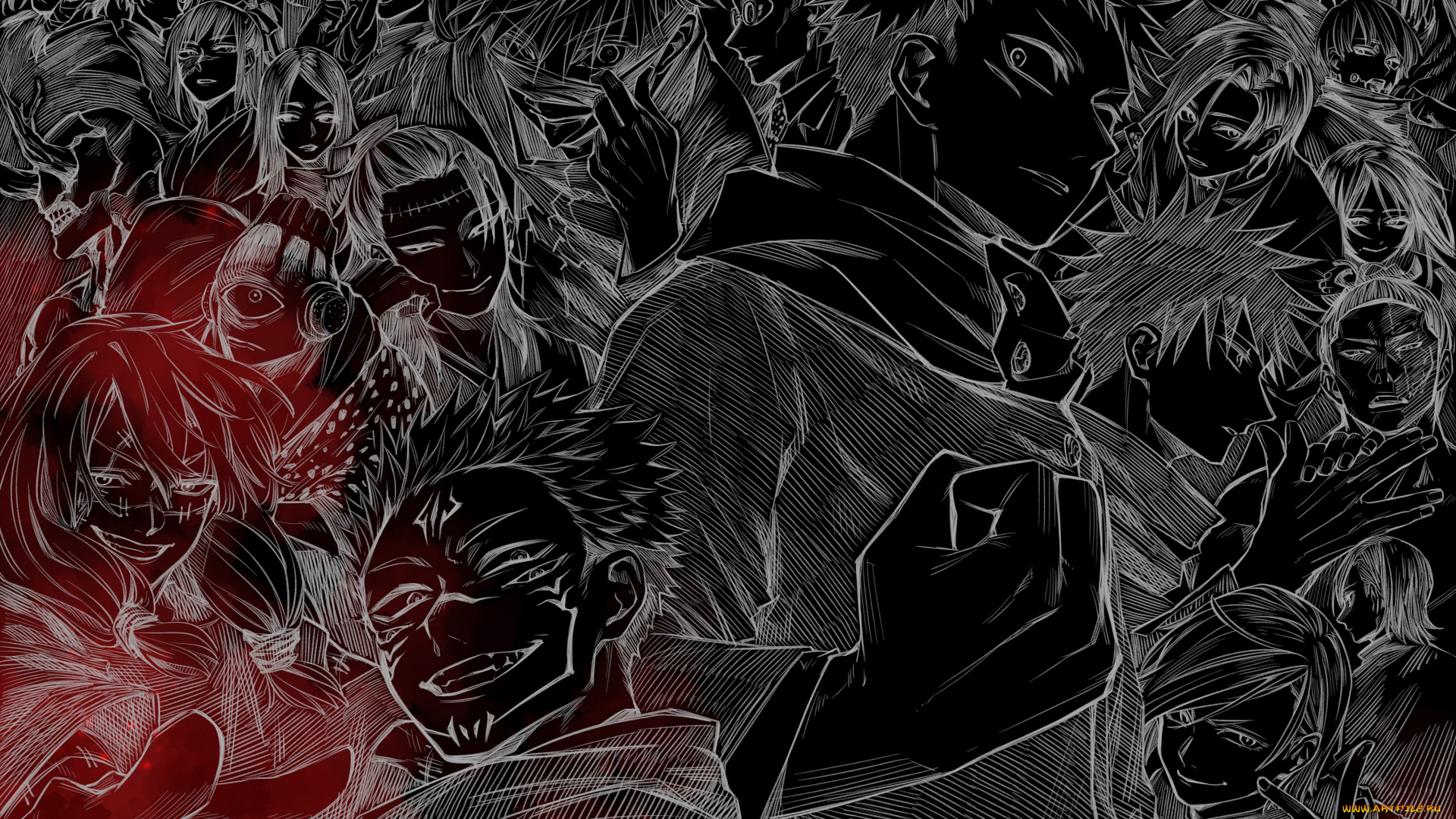 аниме, jujutsu, kaisen, магическая, битва