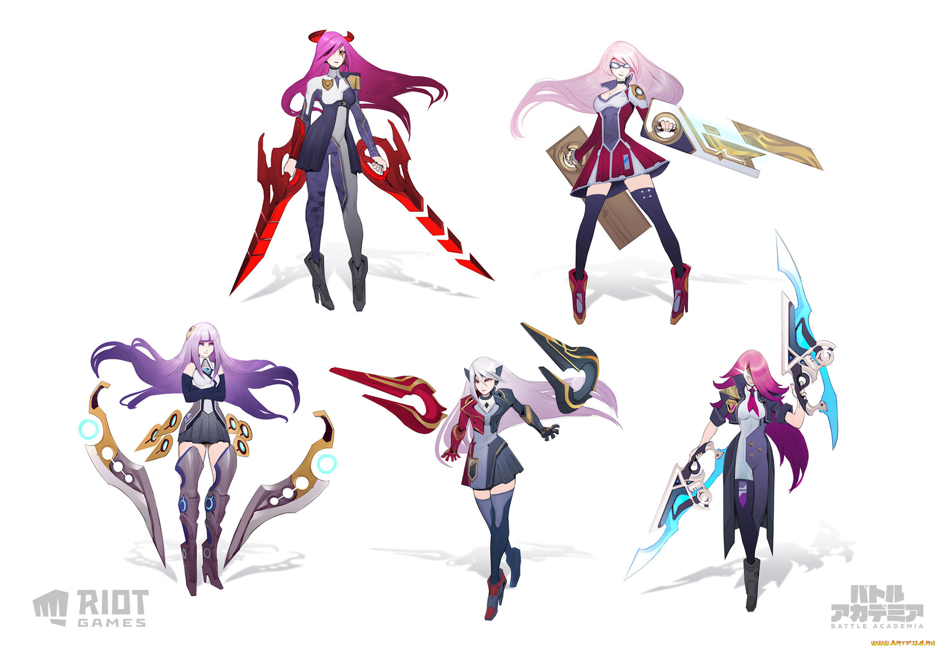 видео, игры, league, of, legends, девушки, образы, оружие, katarina