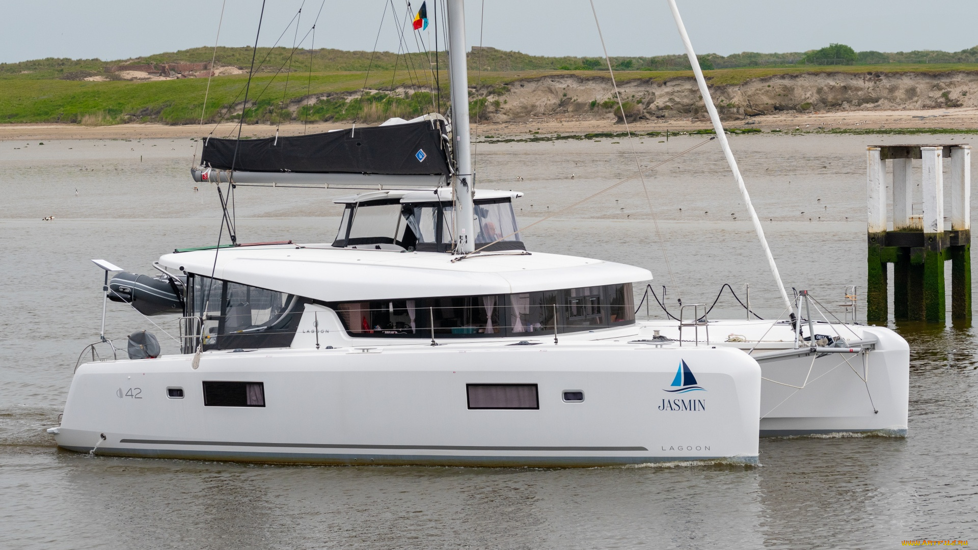 корабли, катамараны, и, тримараны, катамаран