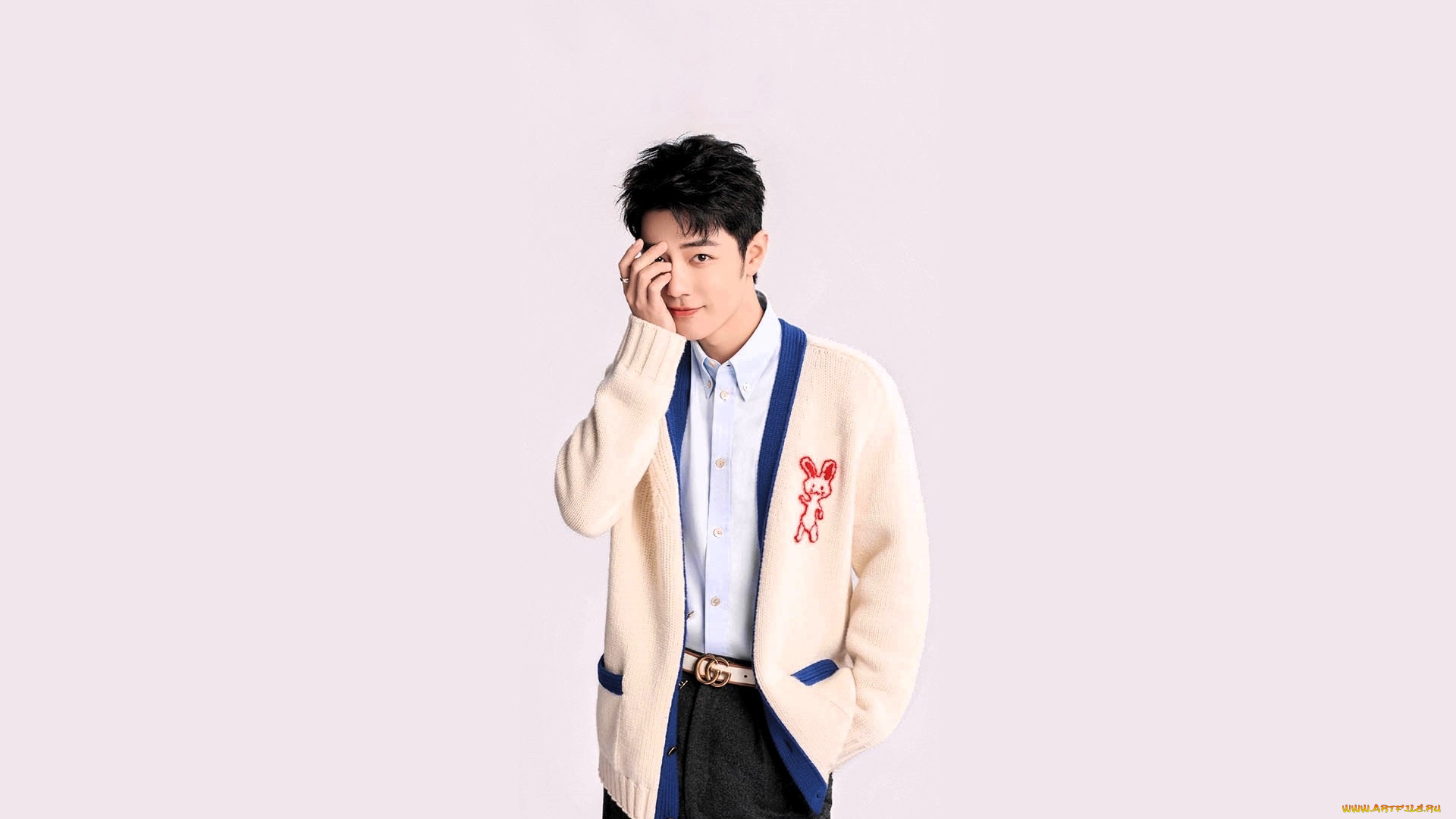 мужчины, xiao, zhan, актер, кардиган