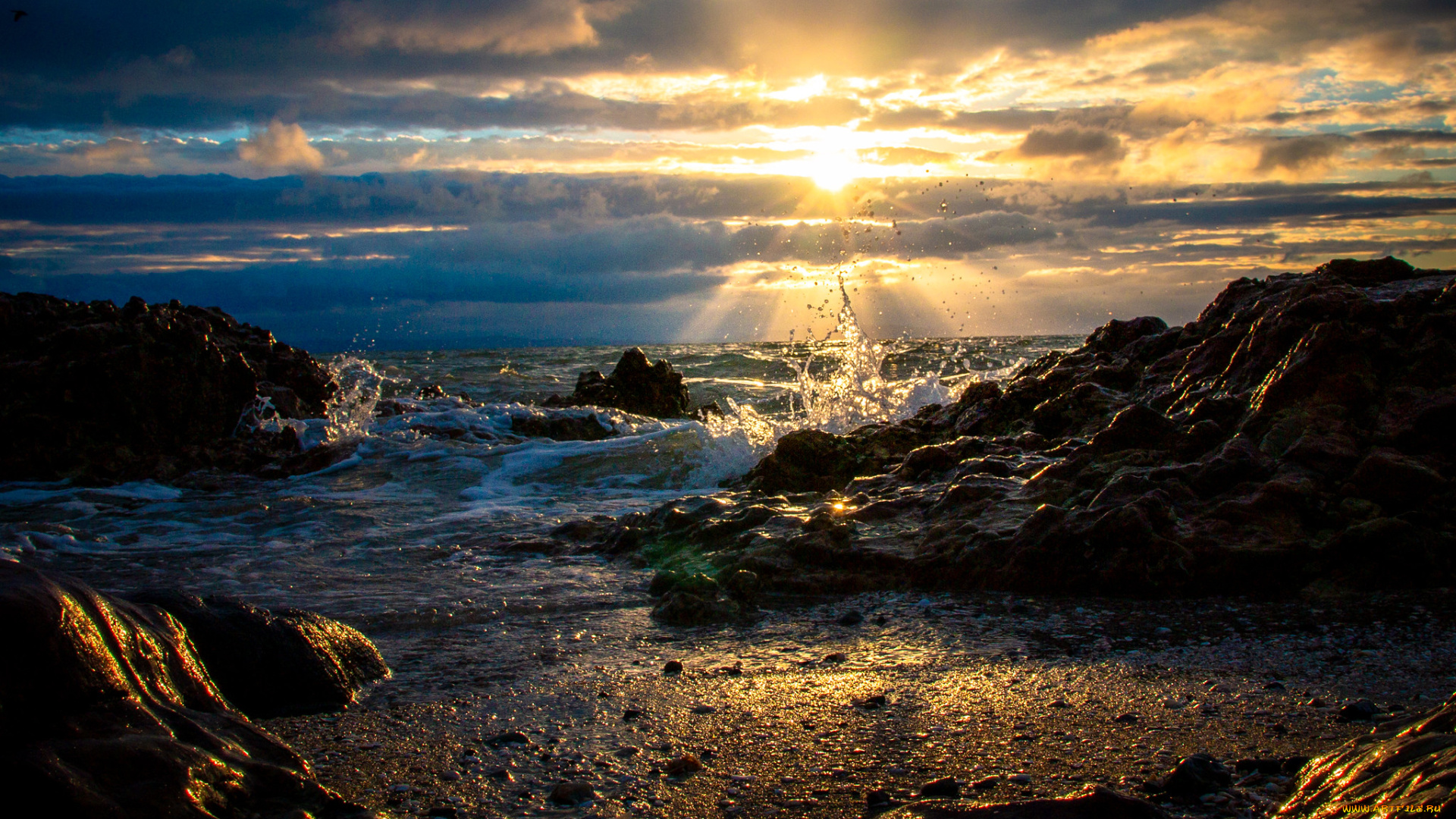 природа, восходы, закаты, побережье