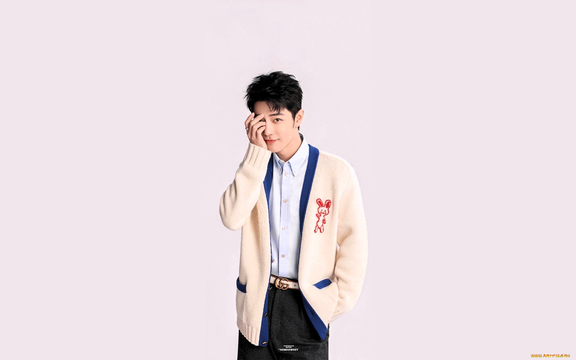 мужчины, xiao, zhan, актер, кардиган