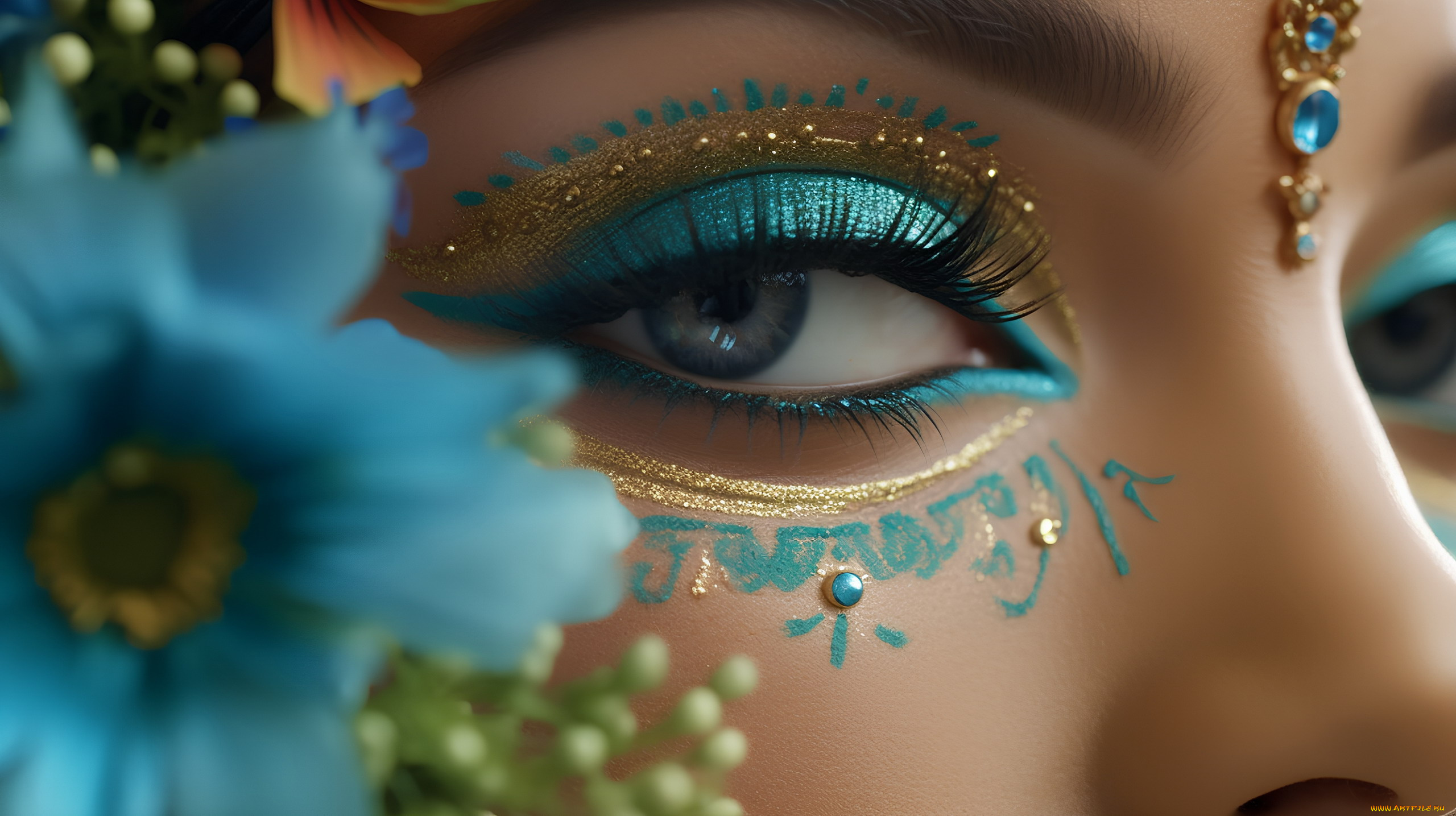 3д, 3д, графика, глаза, , eyes, макияж