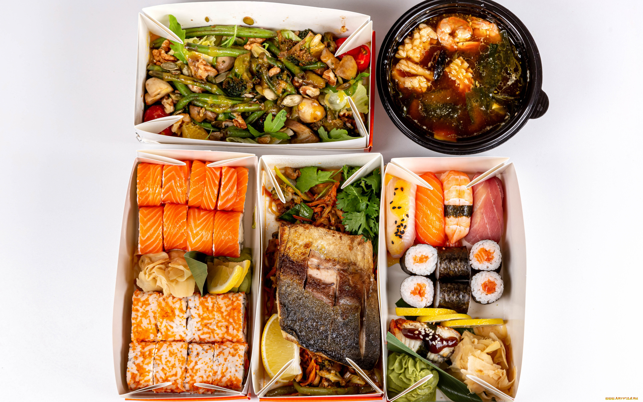 еда, разное, суп, рыба, овощи, суши, роллы, восточная, кухня