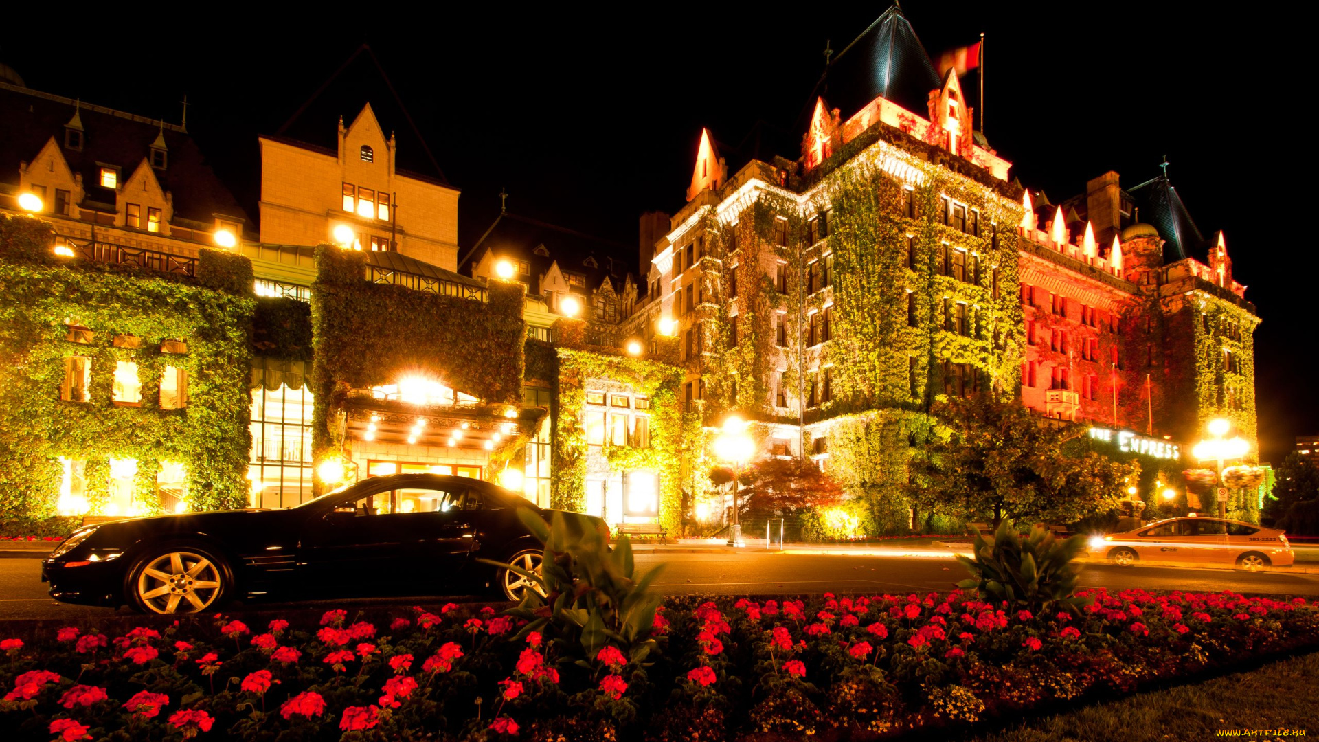 города, огни, ночного