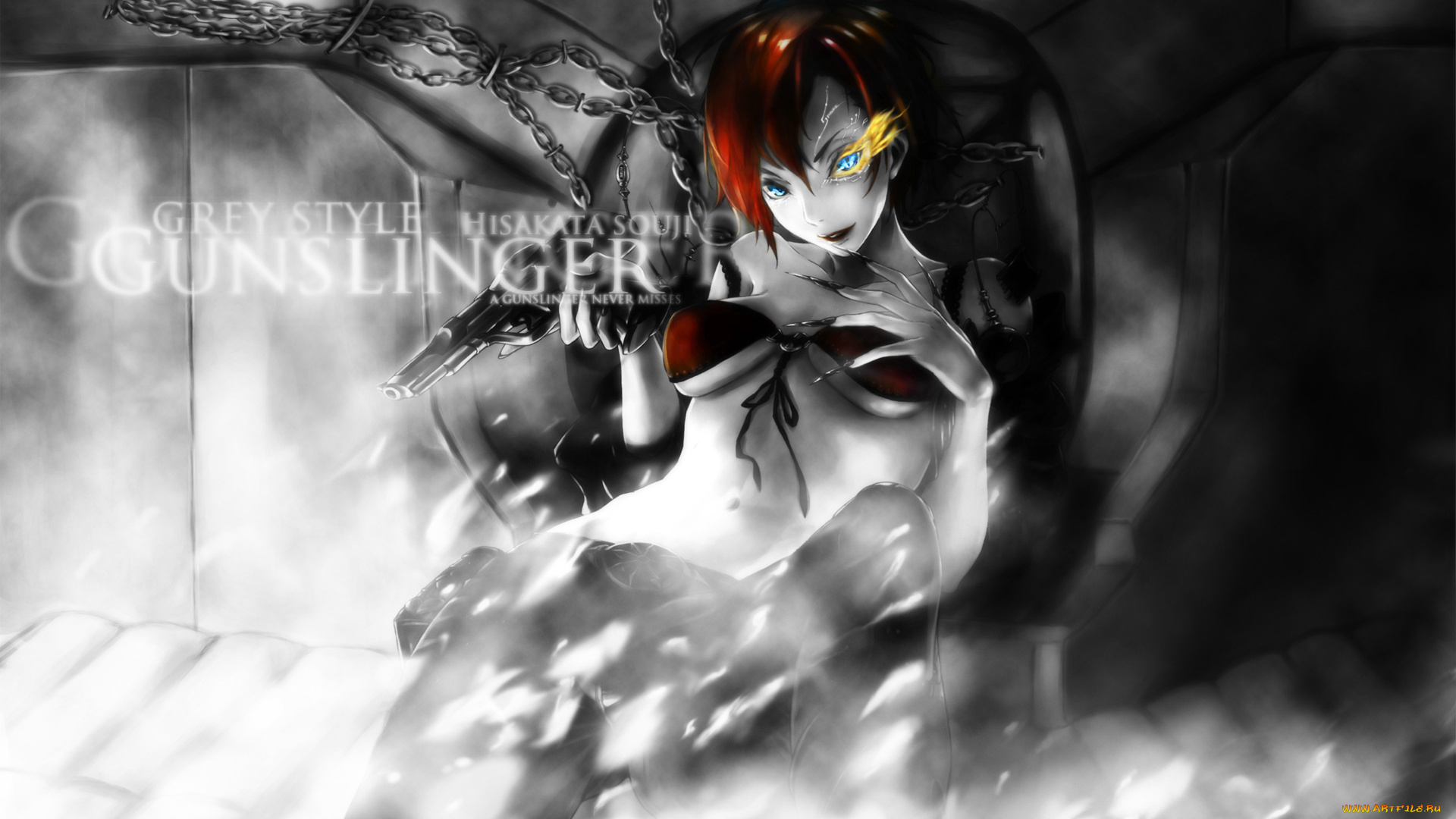 hisakata, souji, mangaka, аниме, weapon, blood, technology