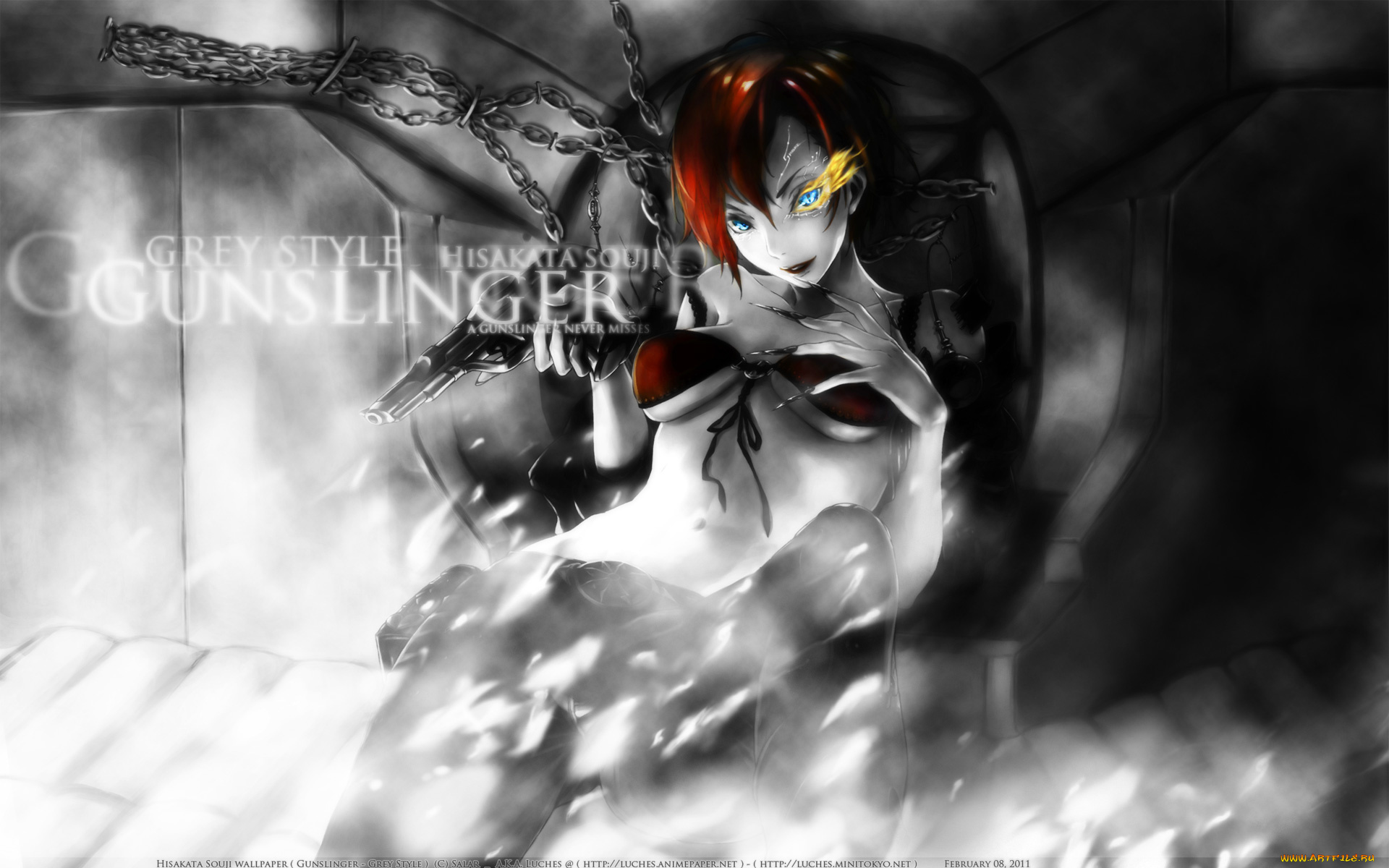 hisakata, souji, mangaka, аниме, weapon, blood, technology