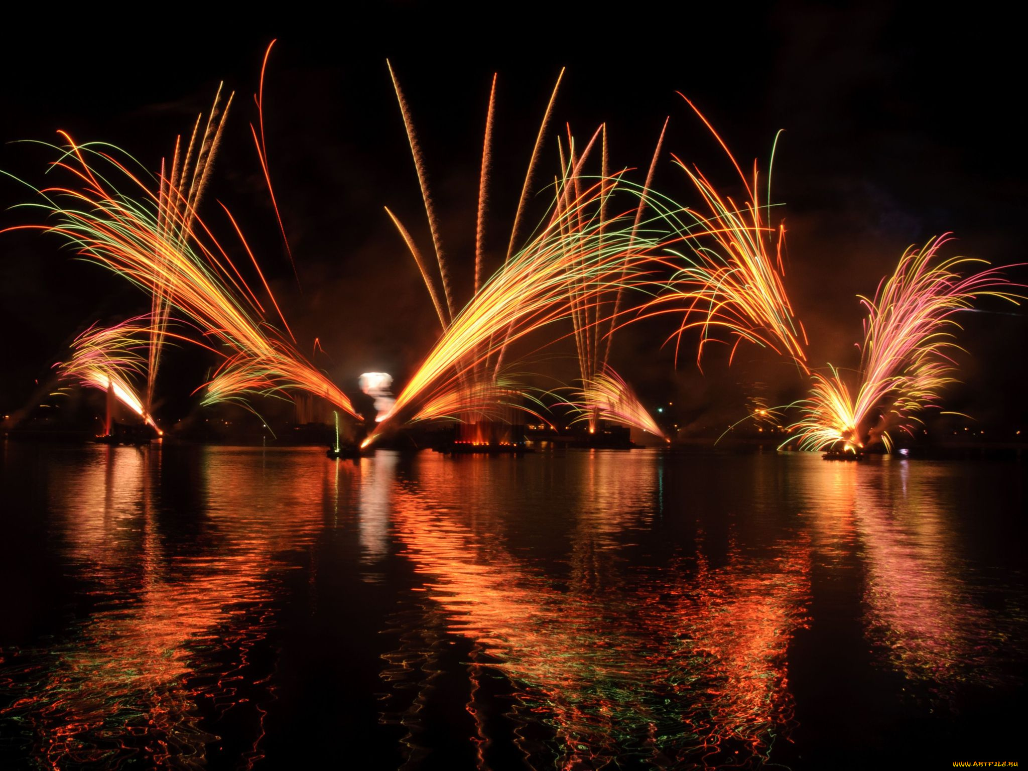 разное, салюты, фейерверки