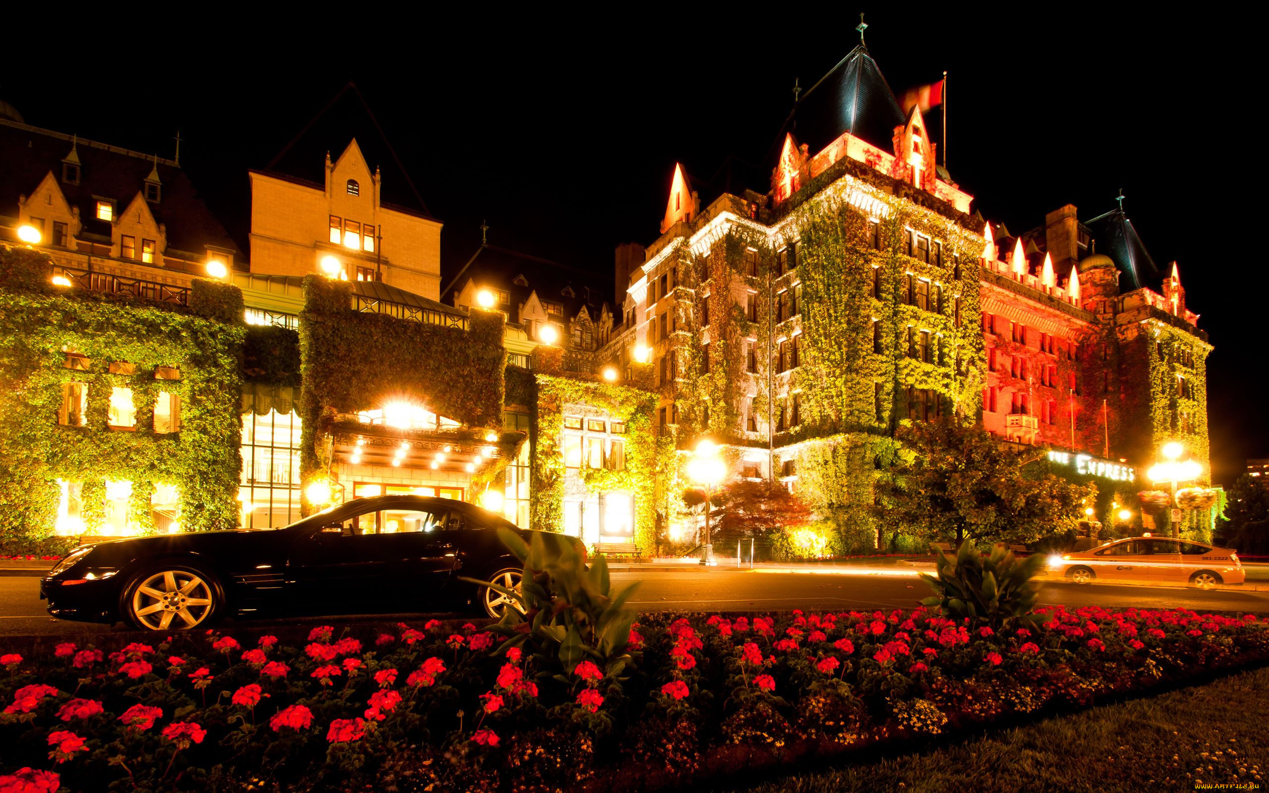 города, огни, ночного