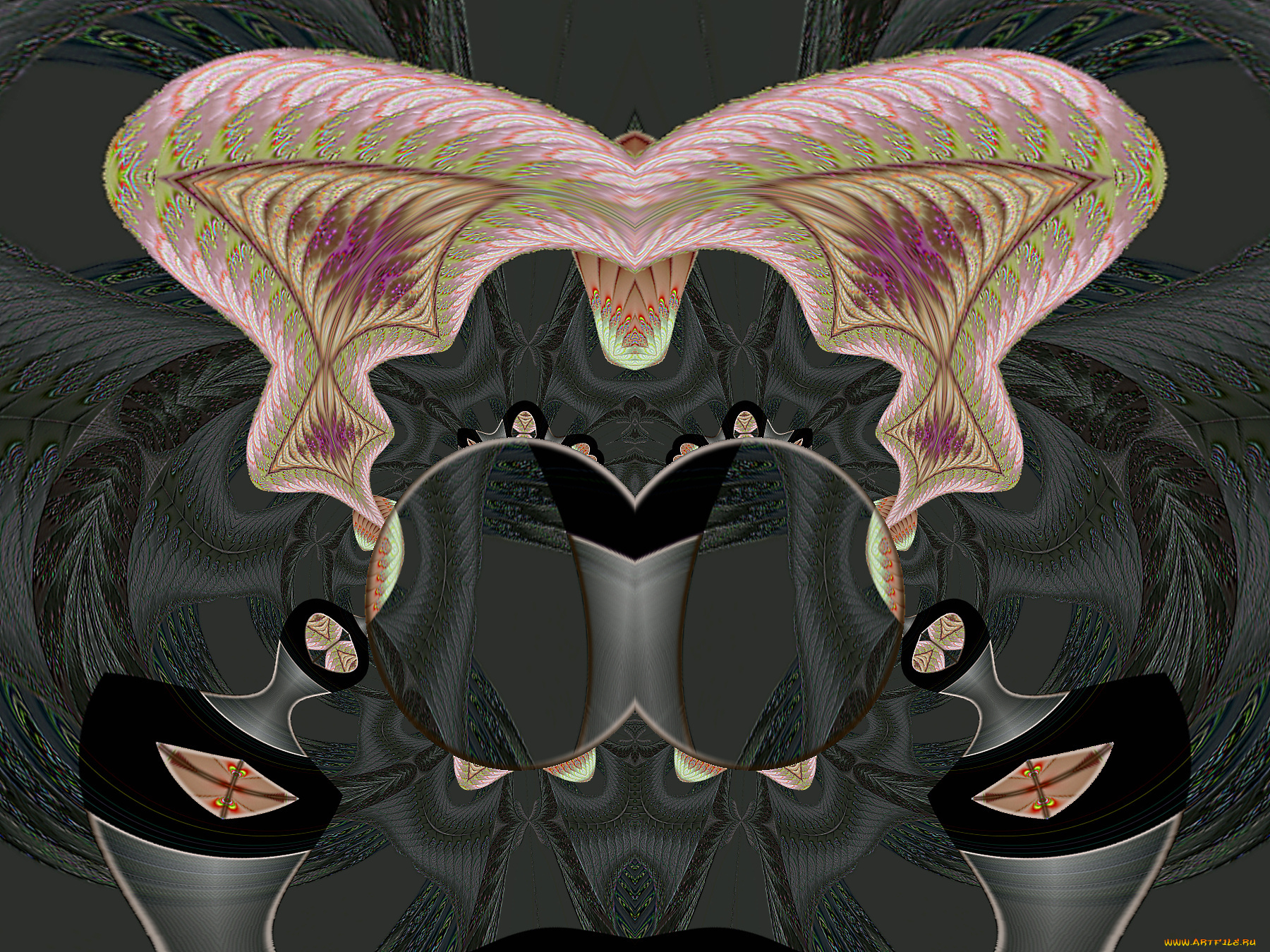 3д, графика, fractal, фракталы, узор, фон, цвета