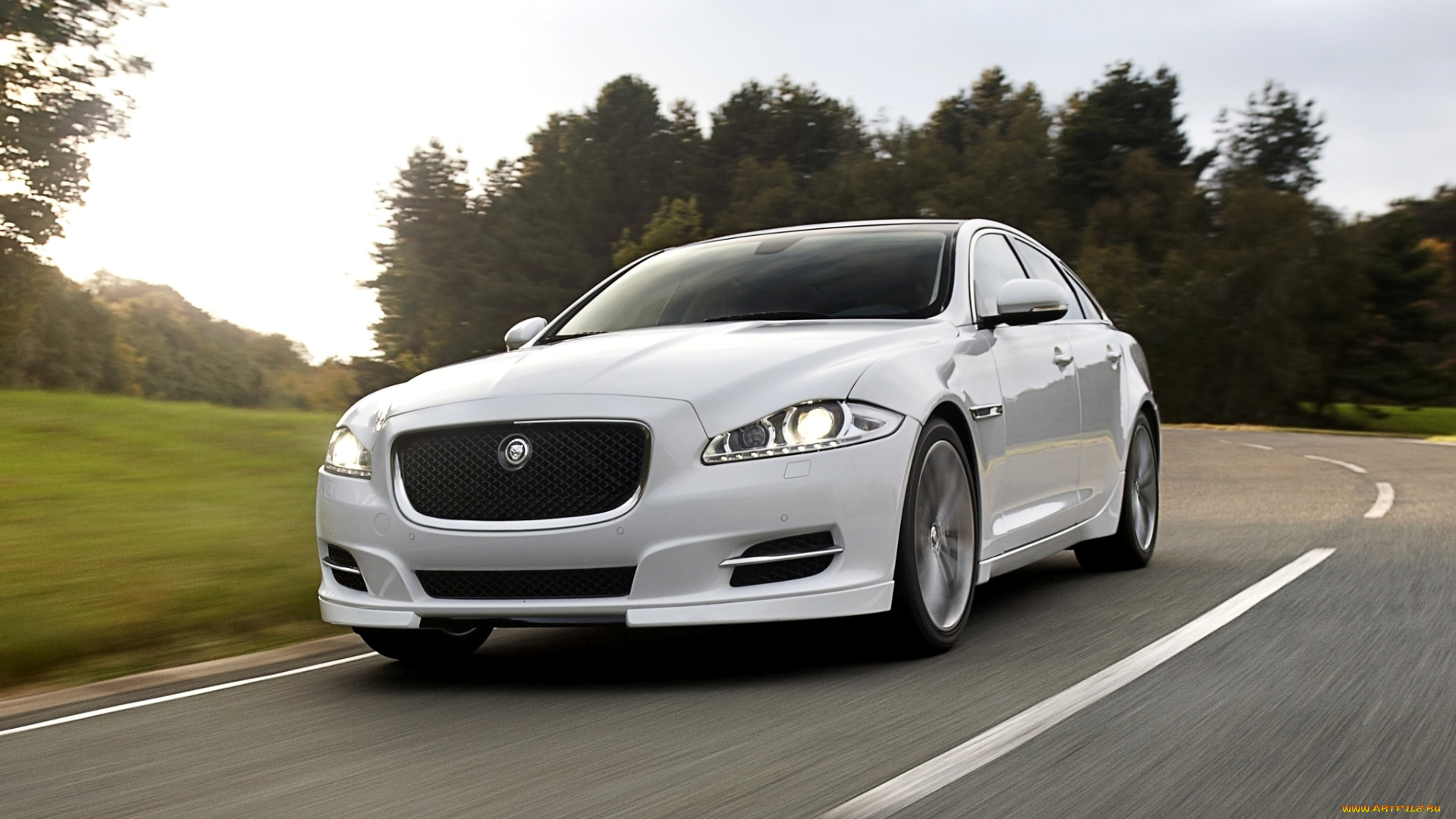 автомобили, jaguar, белый, седан, иксджей, ягуар, xj