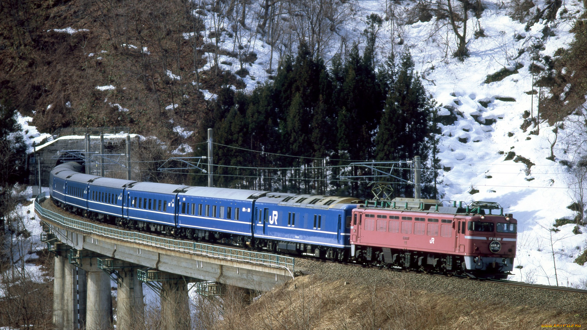 техника, поезда, мост, горы