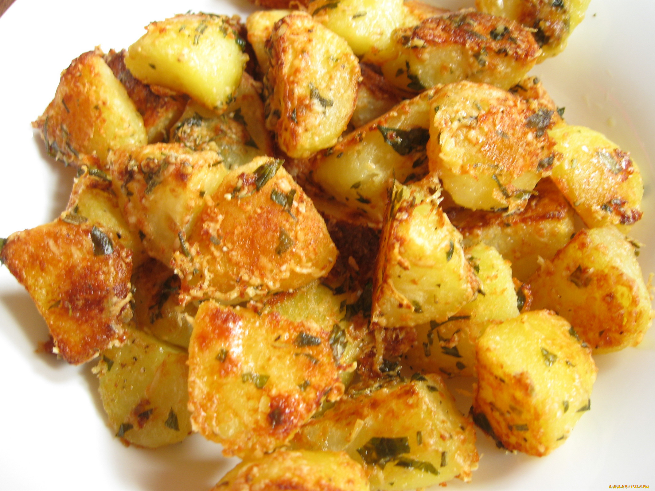 автор, varvarra, еда, картофель, ломтики, зелень